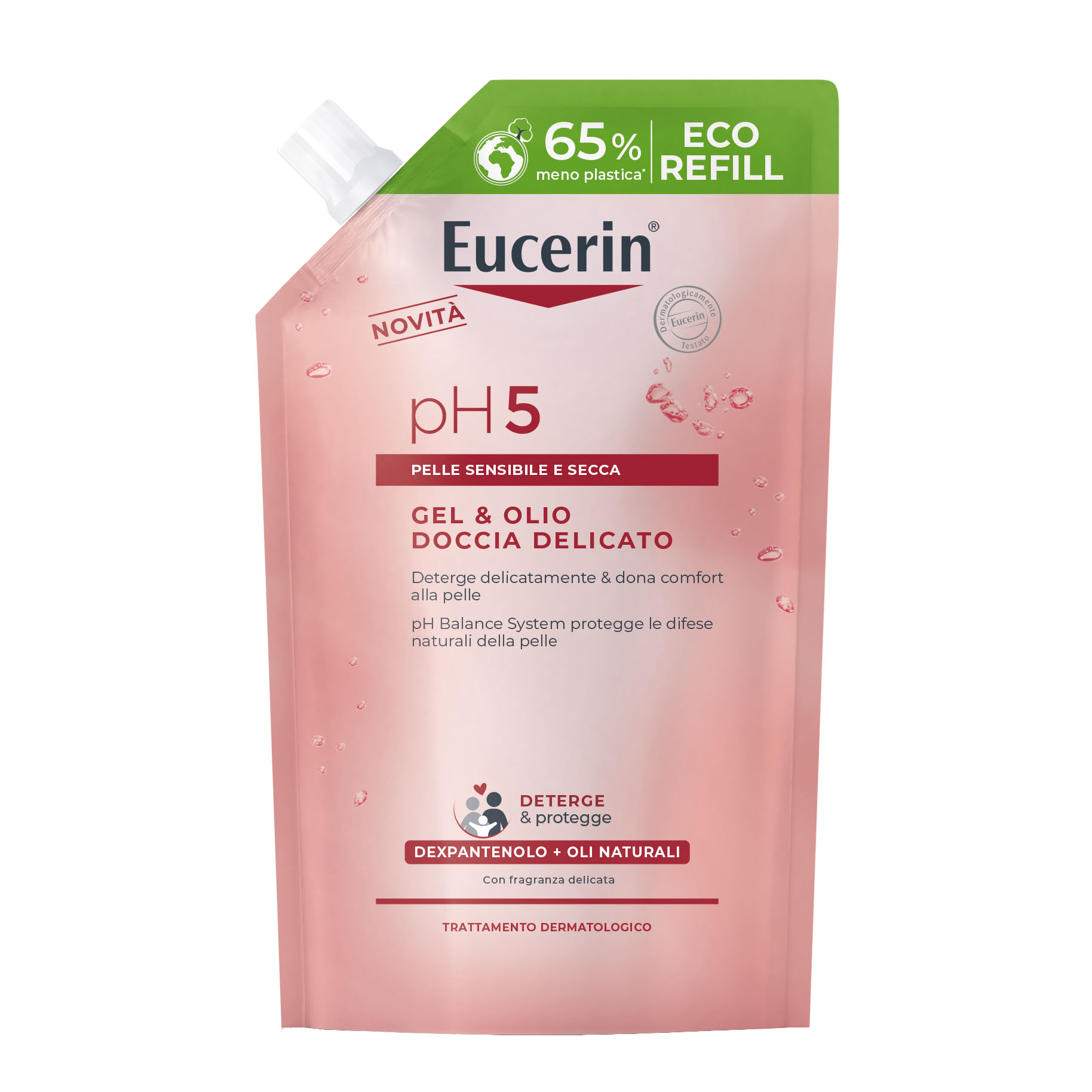 Eucerin gel & olio doccia delicato 400 ml refill