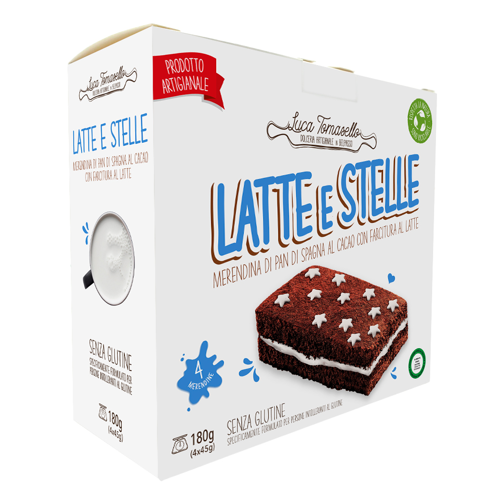 Merendina latte e stelle 4 pezzi da 45 g