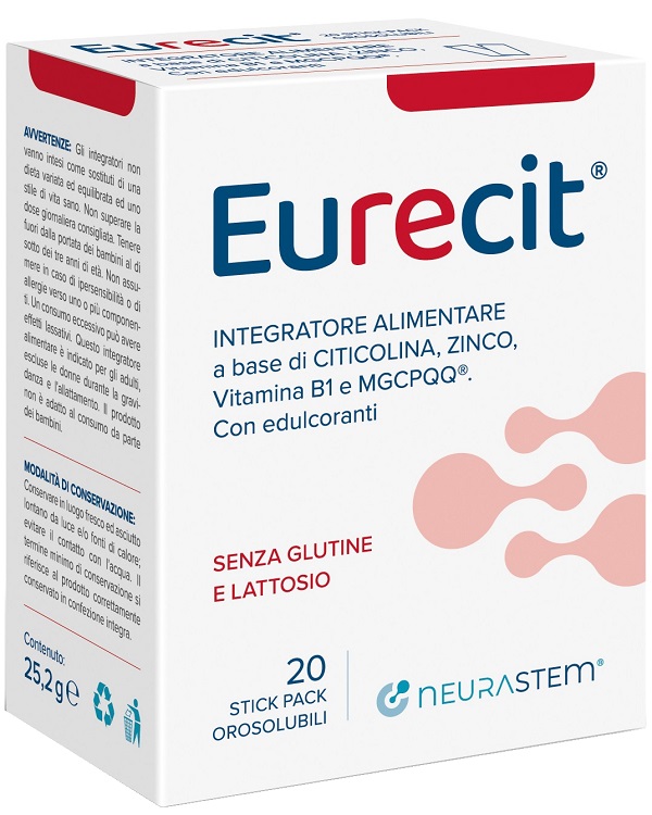 Eurecit 20 stick pack orosolubili da 1,26 g
