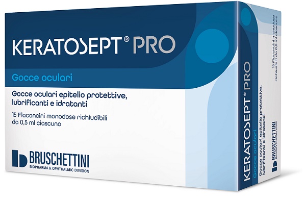 Gocce oculari keratosept pro 15 flaconcini monodose richiudibili da 0,5 ml