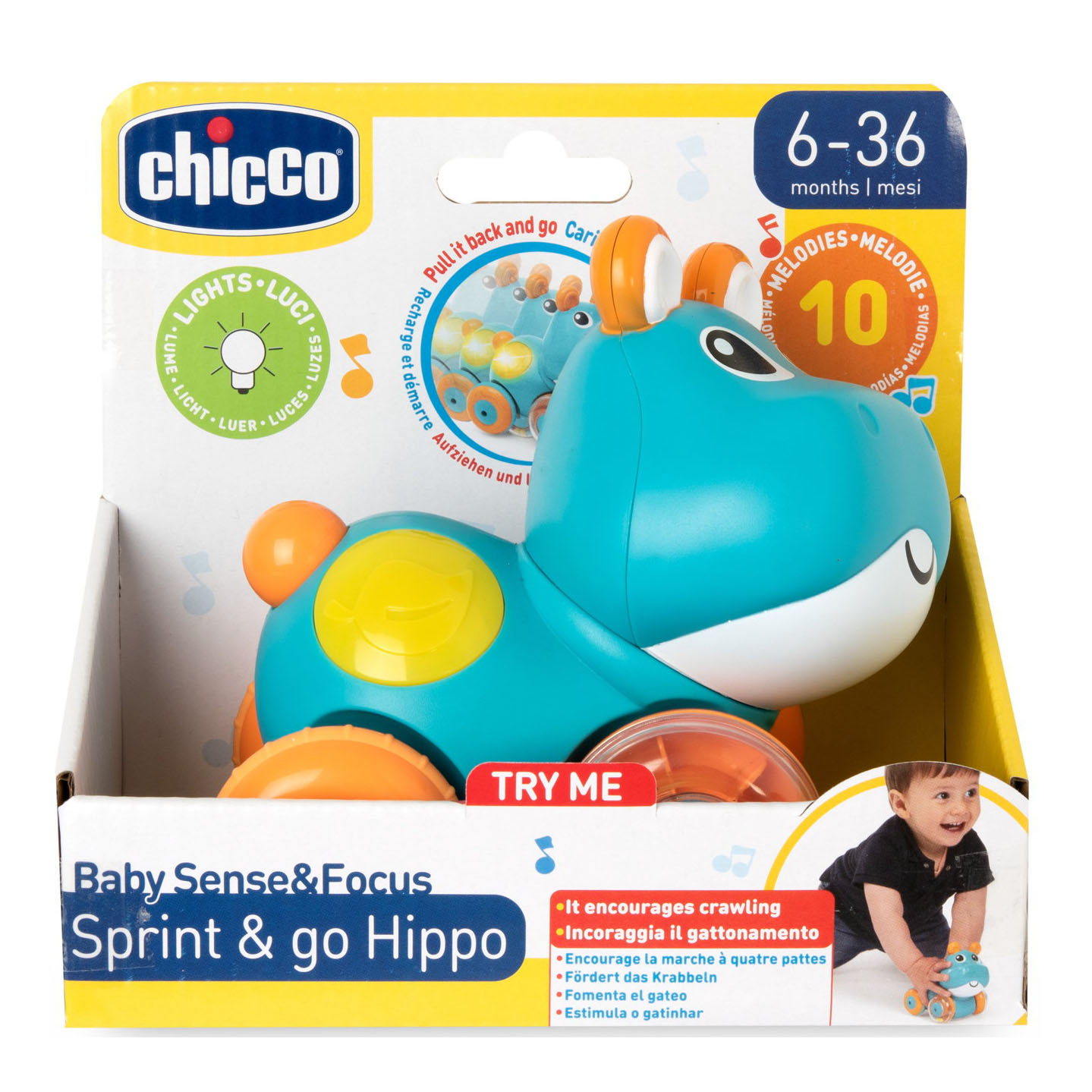 Chicco gioco baby sense&focus hippo sprint&go