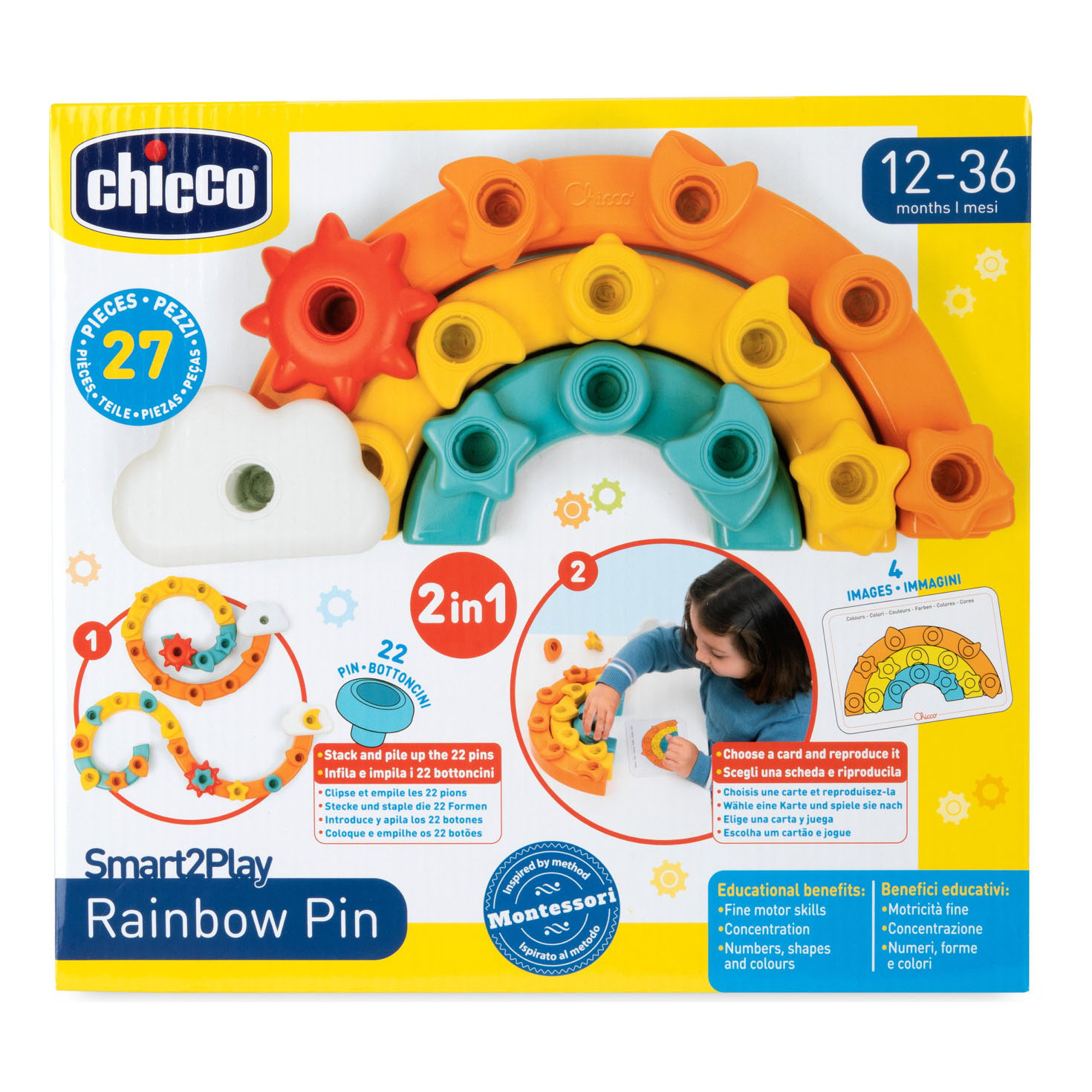 Chicco gioco smart2play arcobaleno 2in1