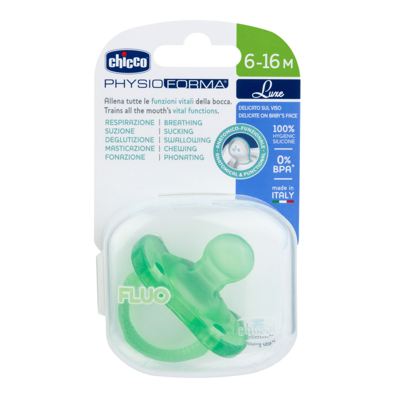 Chicco gommotto luxe fluo 2-6 trasparente 1 pezzo