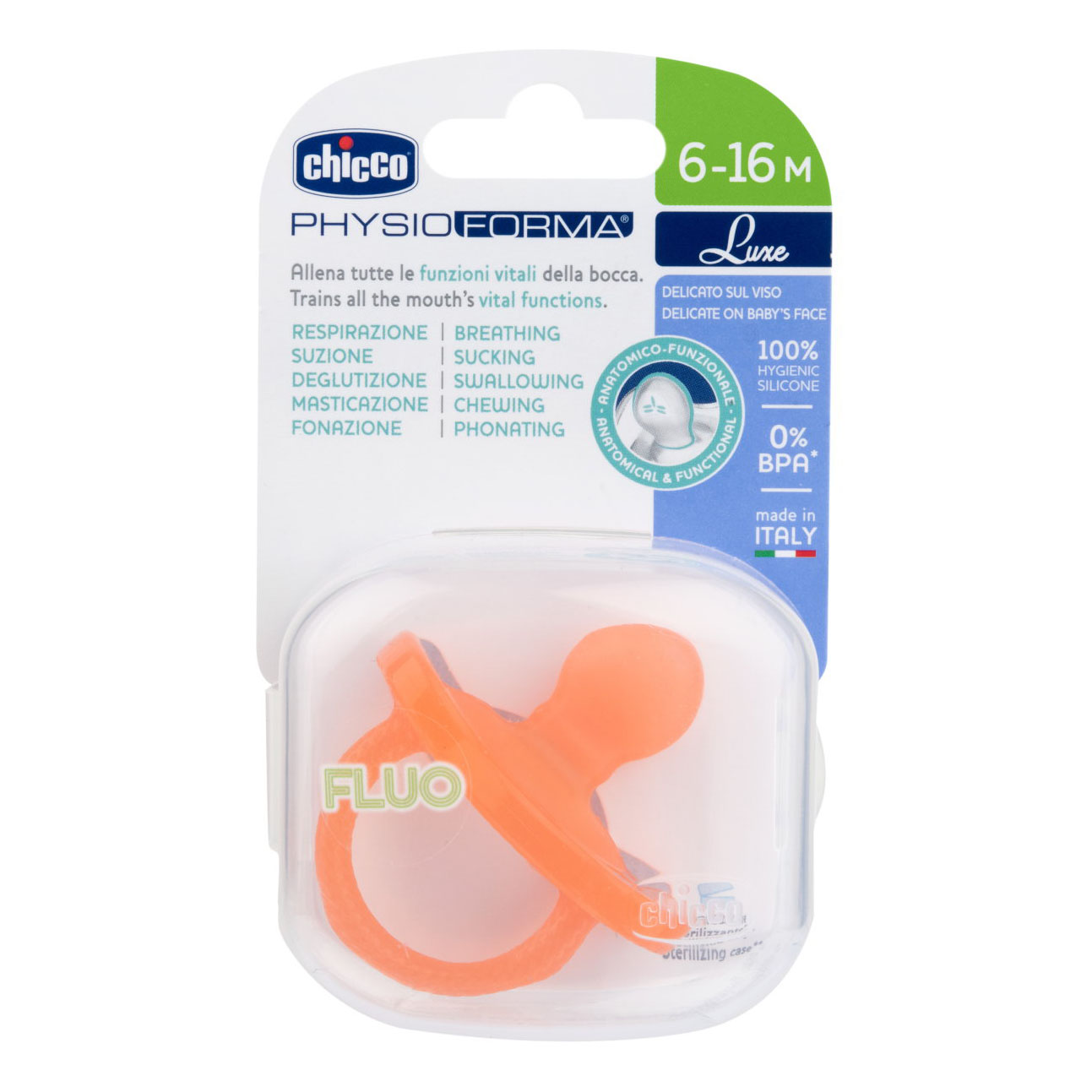 Chicco gommotto luxe fluo 6-16 arancione 1 pezzo