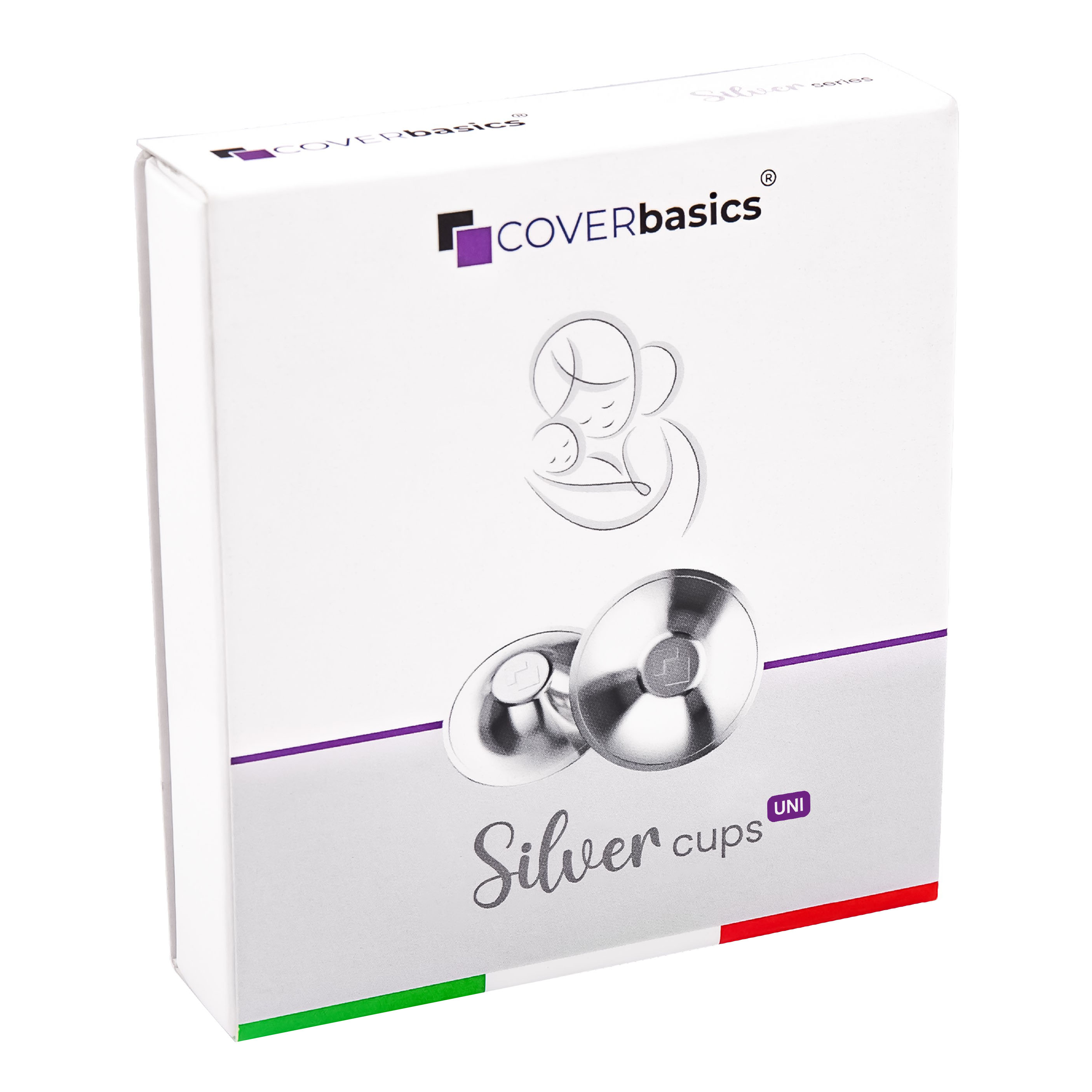 Paracapezzoli in argento coverbasics silver cups uni 2 pezzi