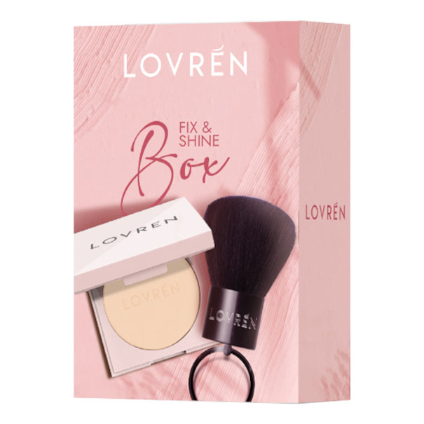 Lovren ready to glow travel kit cipria fix & shine 1 cipria + 1 pennello kabuki