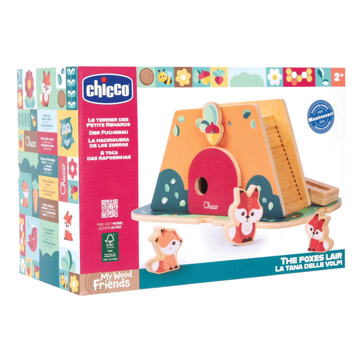 Chicco gioco legno tana delle volpi