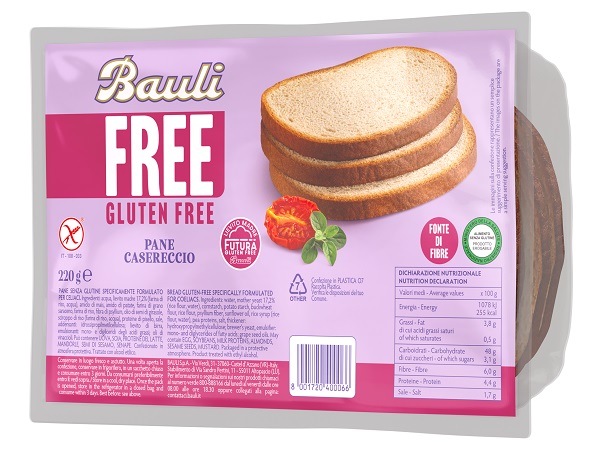 Bauli free pane casereccio 220 g