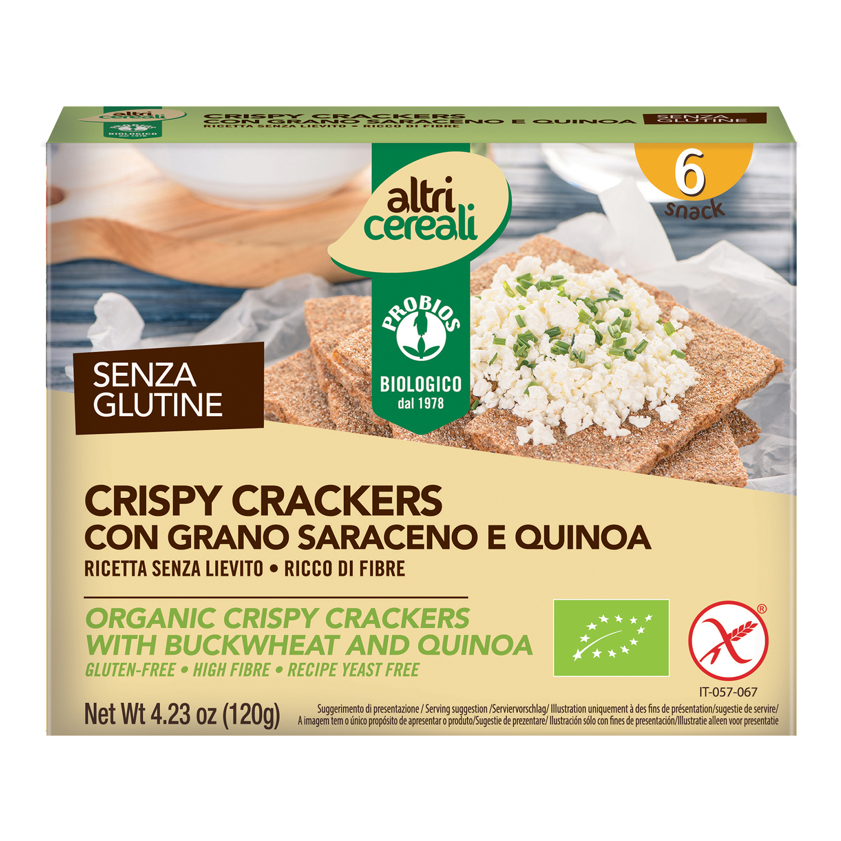 Altricereali crispy grano saraceno senza lievito 180 g