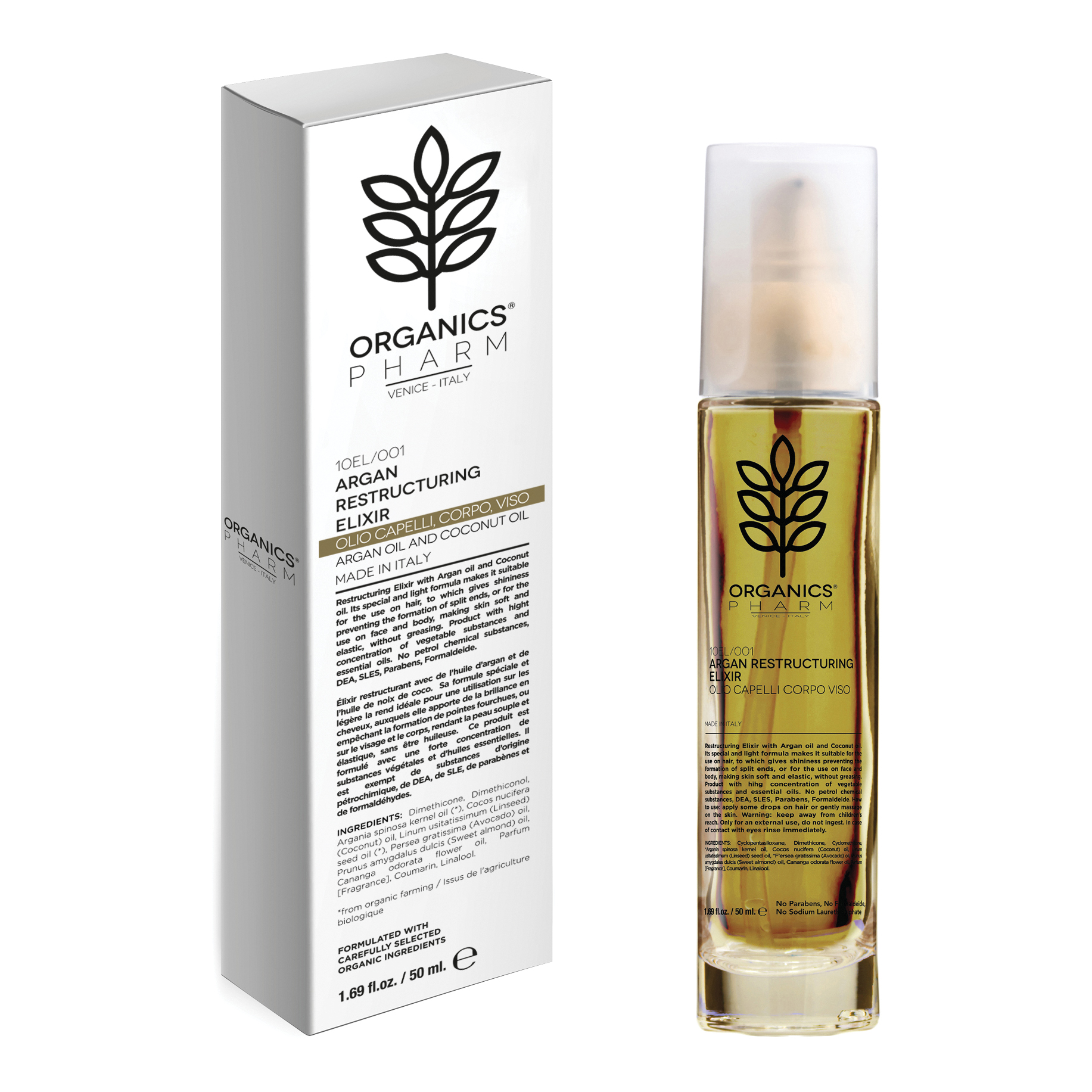 Organics pharm argan restructuring elixir argan oil and coconut oil
