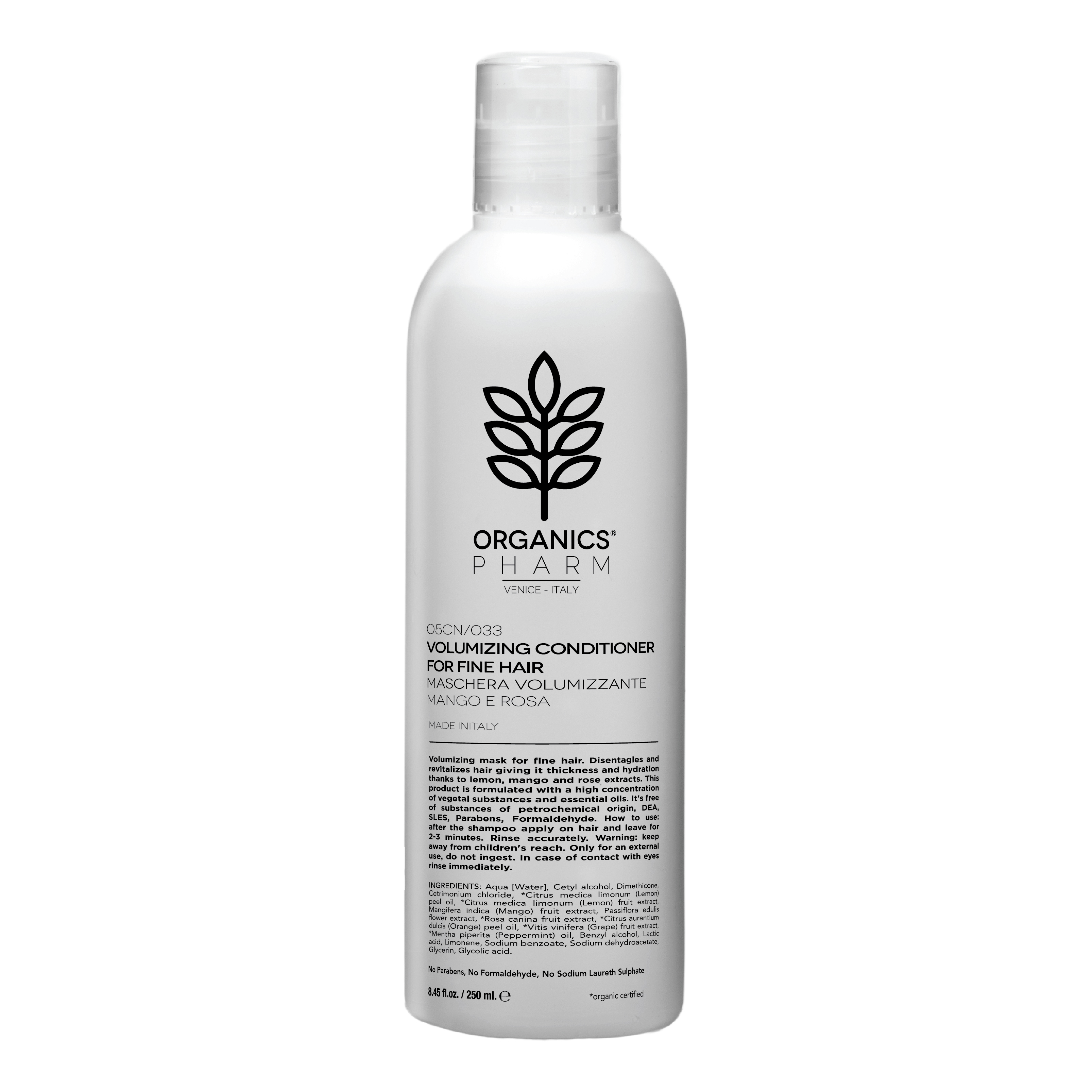 Organics pharm volumizing conditioner for fine hair mango and rose