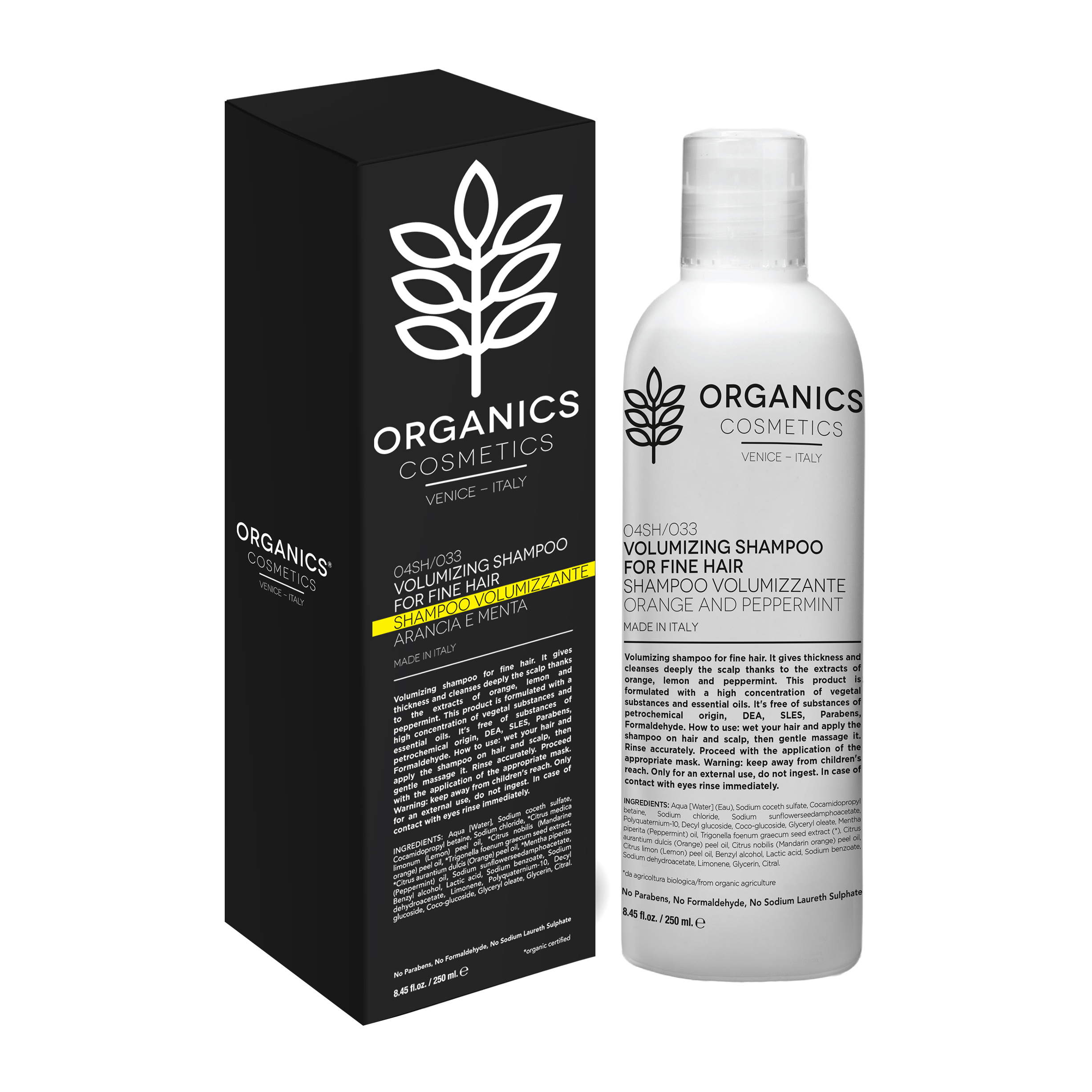 Organics pharm volumizing shampoo for fine hair lemon and peppermint