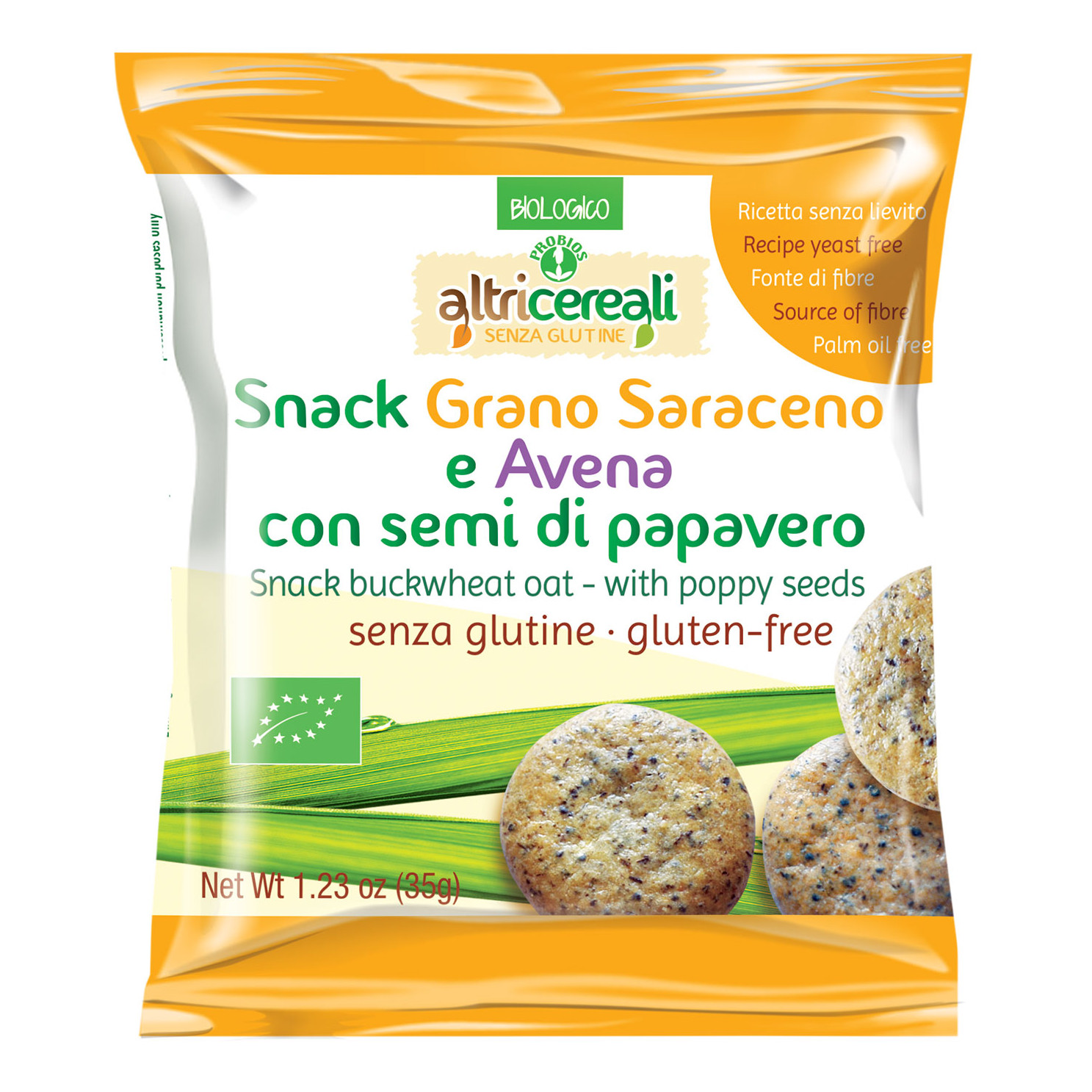 Altricereali snack saraceno e avena con semi di papavero 35 g