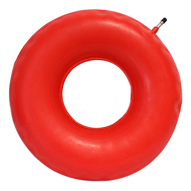 Ciambella gonfiabile per invalidi in gomma rossa team deluxe con pompa 45cm diametro