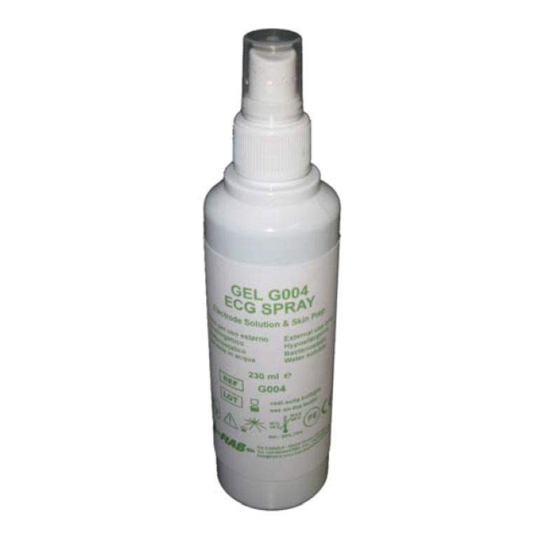 Gel spray elettroconduttore ad azione igienica e sgrassante per ecg flacone da 230 ml