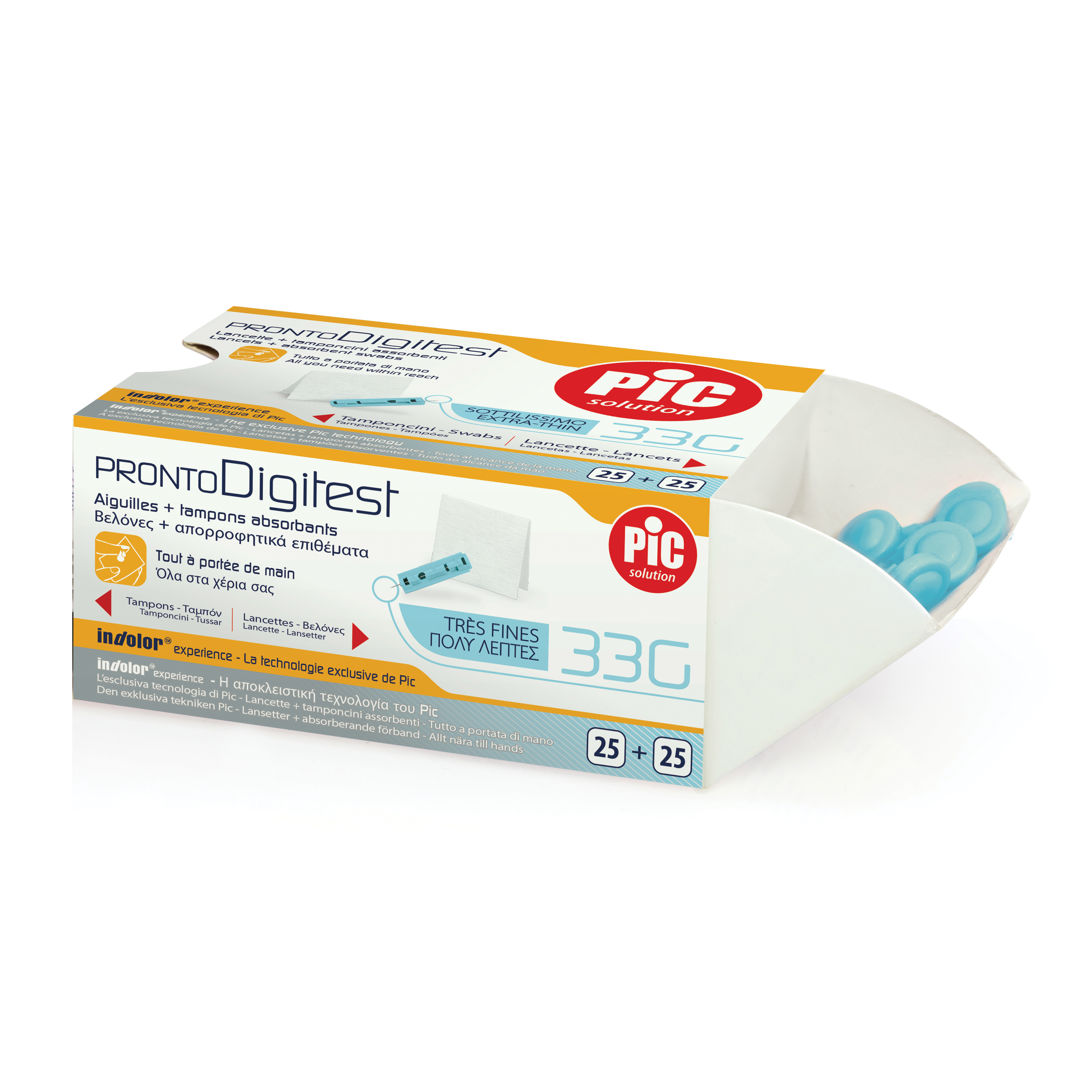 Lancette pungidito pic digitest gauge 33 25 pezzi