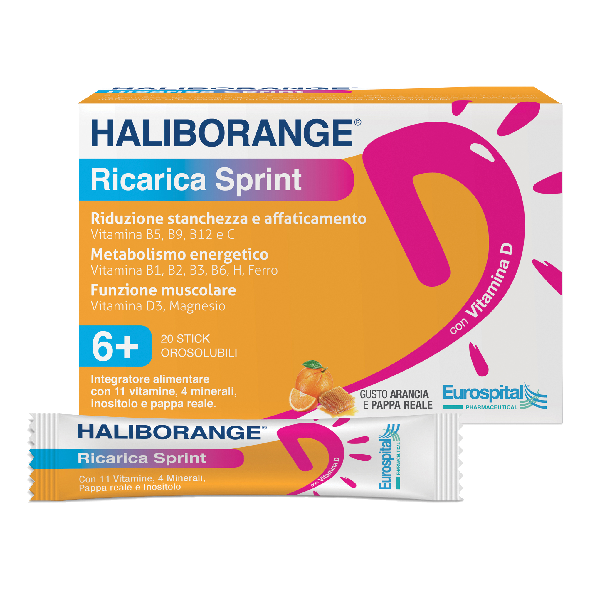 Haliborange ricarica sprint 20 stick pack 2 g