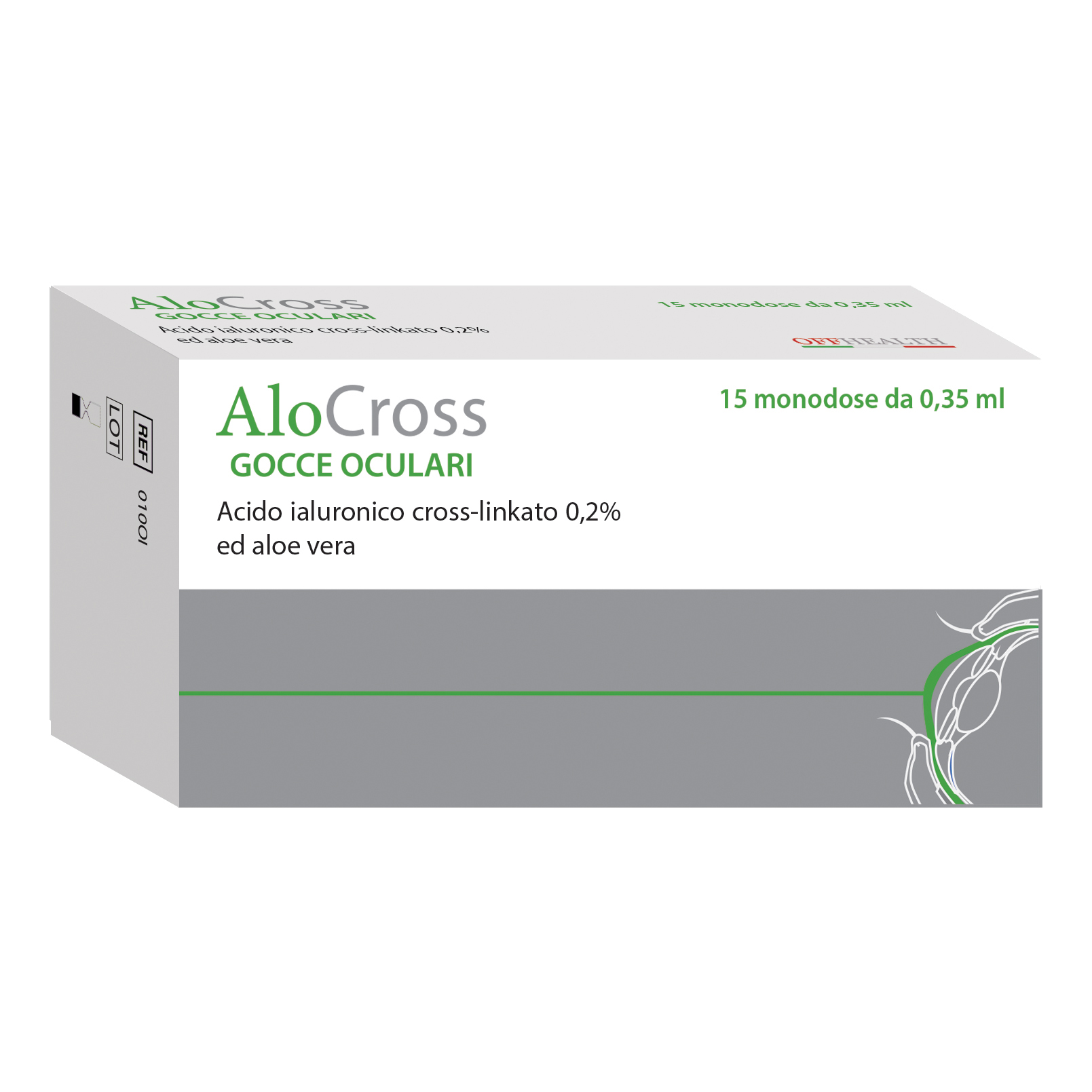 Soluzione oftalmica lubrificante a base di acido ialuronico sale sodico cross linkato 0,20% alocross 15 oftioli 0,35 ml