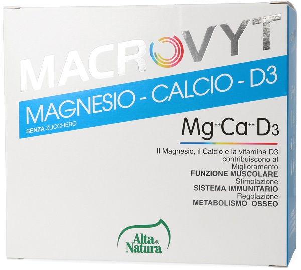 Macrovyt magnesio/calcio/vitamina d3 18 bustine