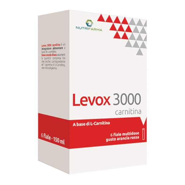 Levox 3000 carnitina 6 flaconcini da 25 ml
