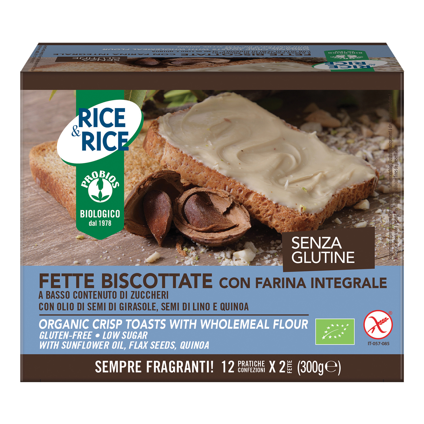 Rice & rice fette biscottate con farina integrale 300 g