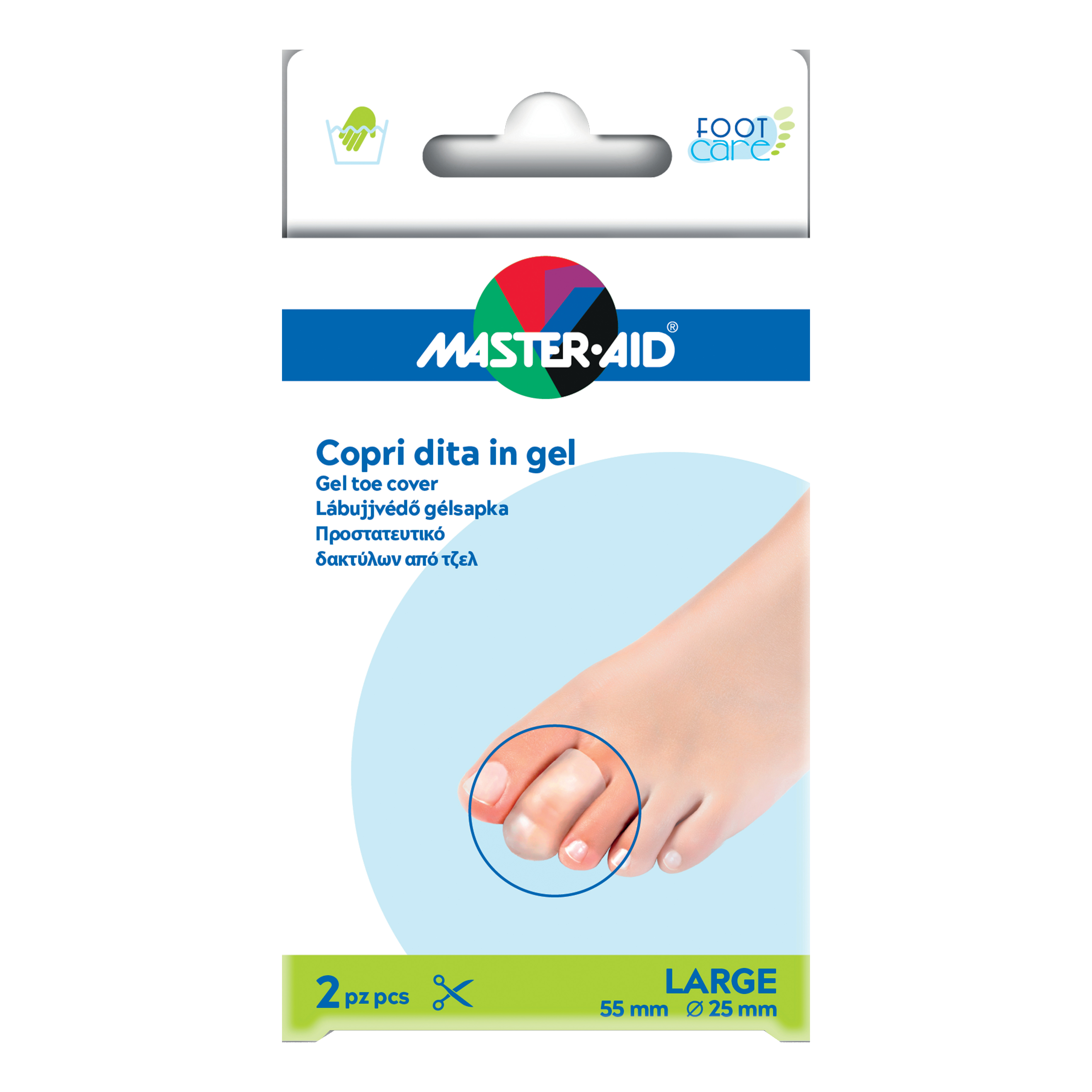Copri dita master-aid in gel l 2 pezzi