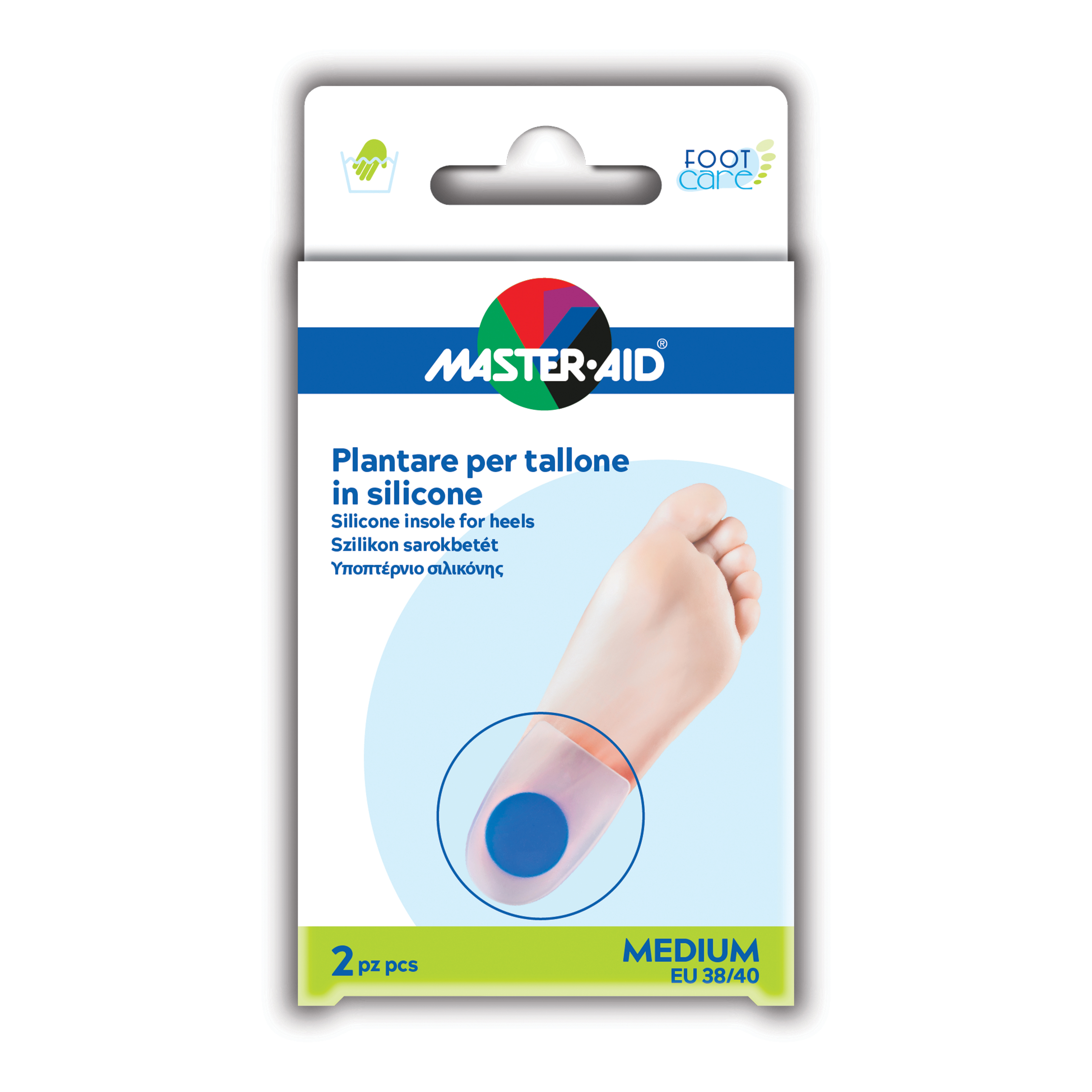 Talloniera master-aid in due tipologie di silicone m 2 pezzi