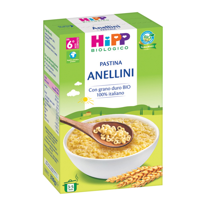 Hipp bio pastina anellini 320 g