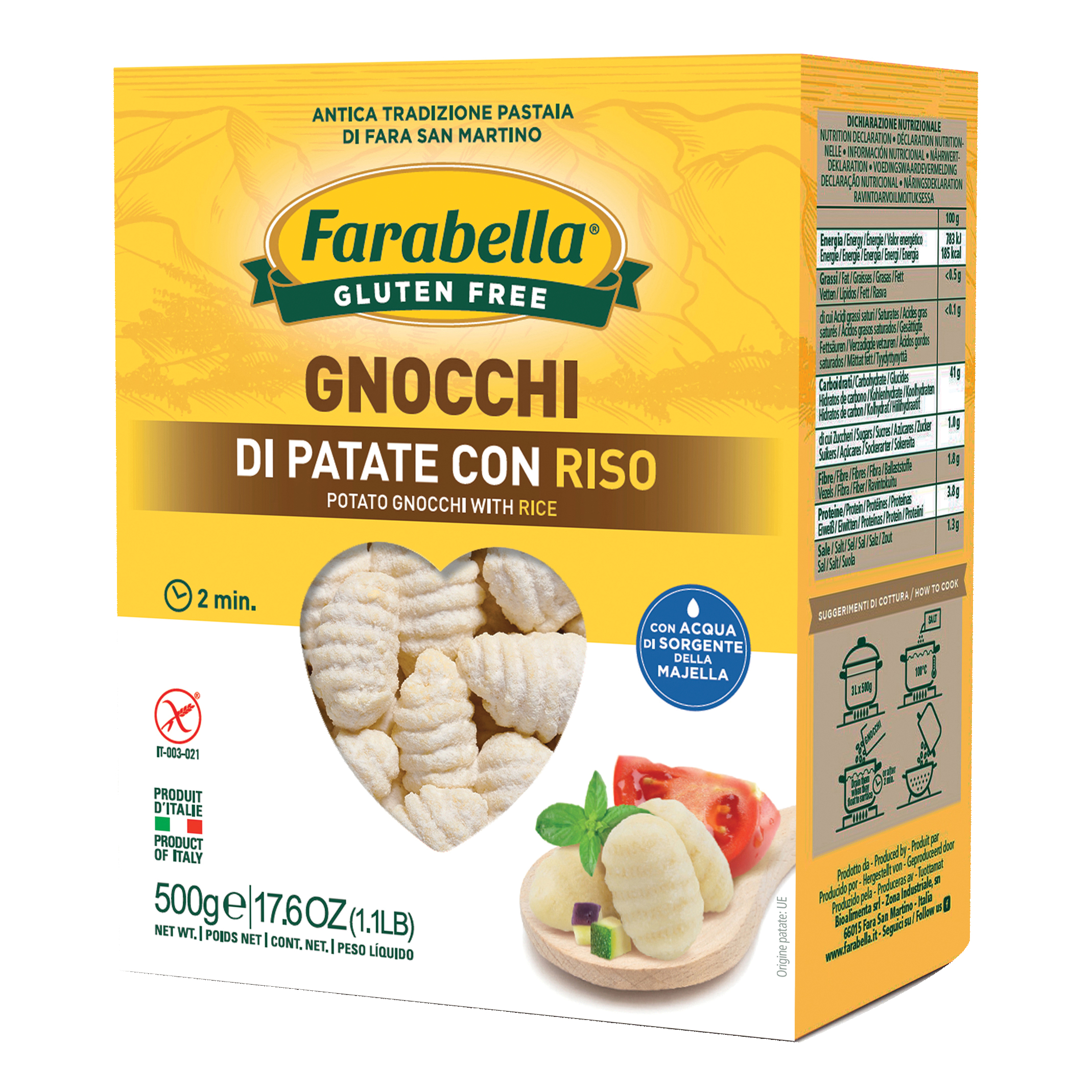 Farabella gnocchi patate riso 500 g