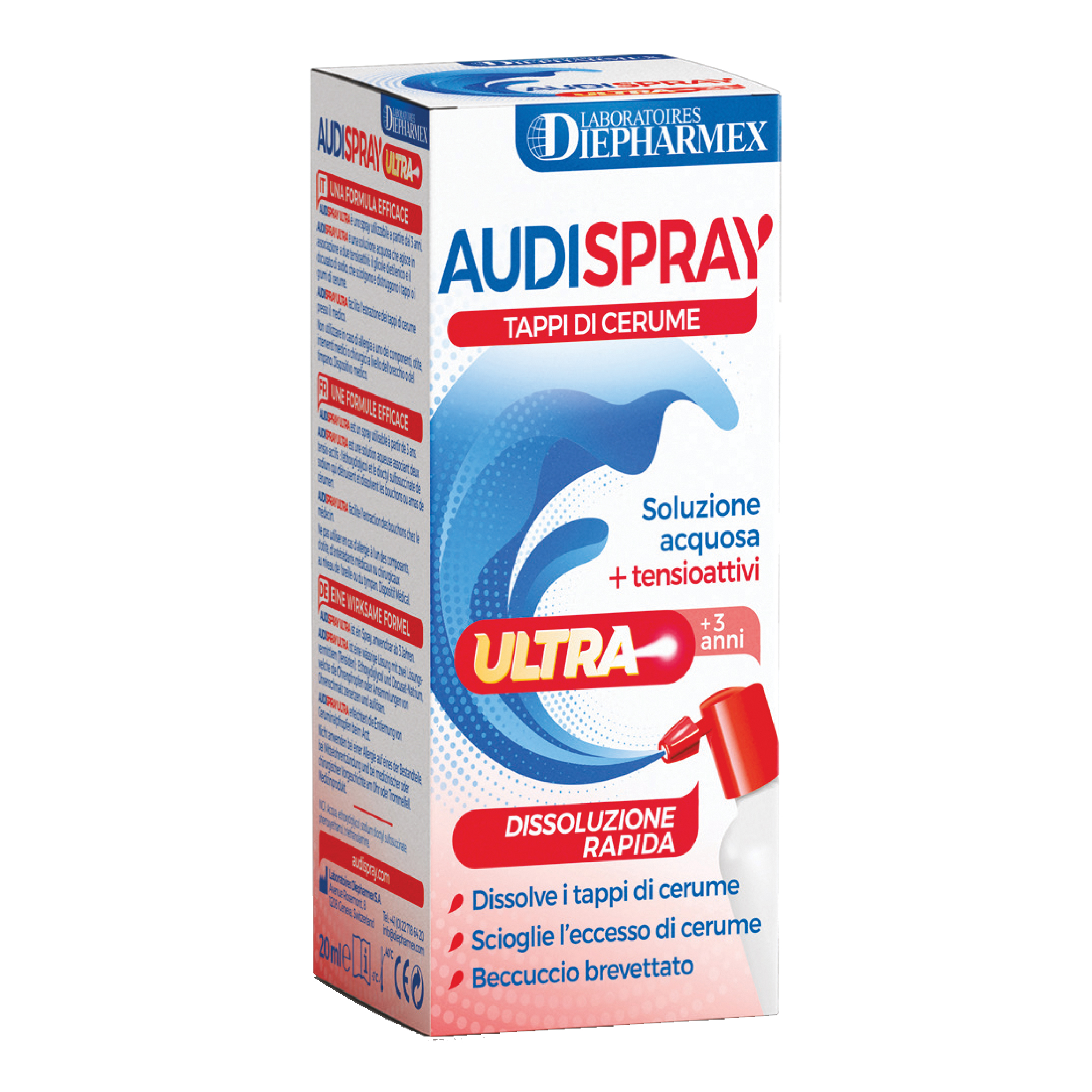 Audispray ultra soluzione acquosa + tensioattivi spray 20 ml