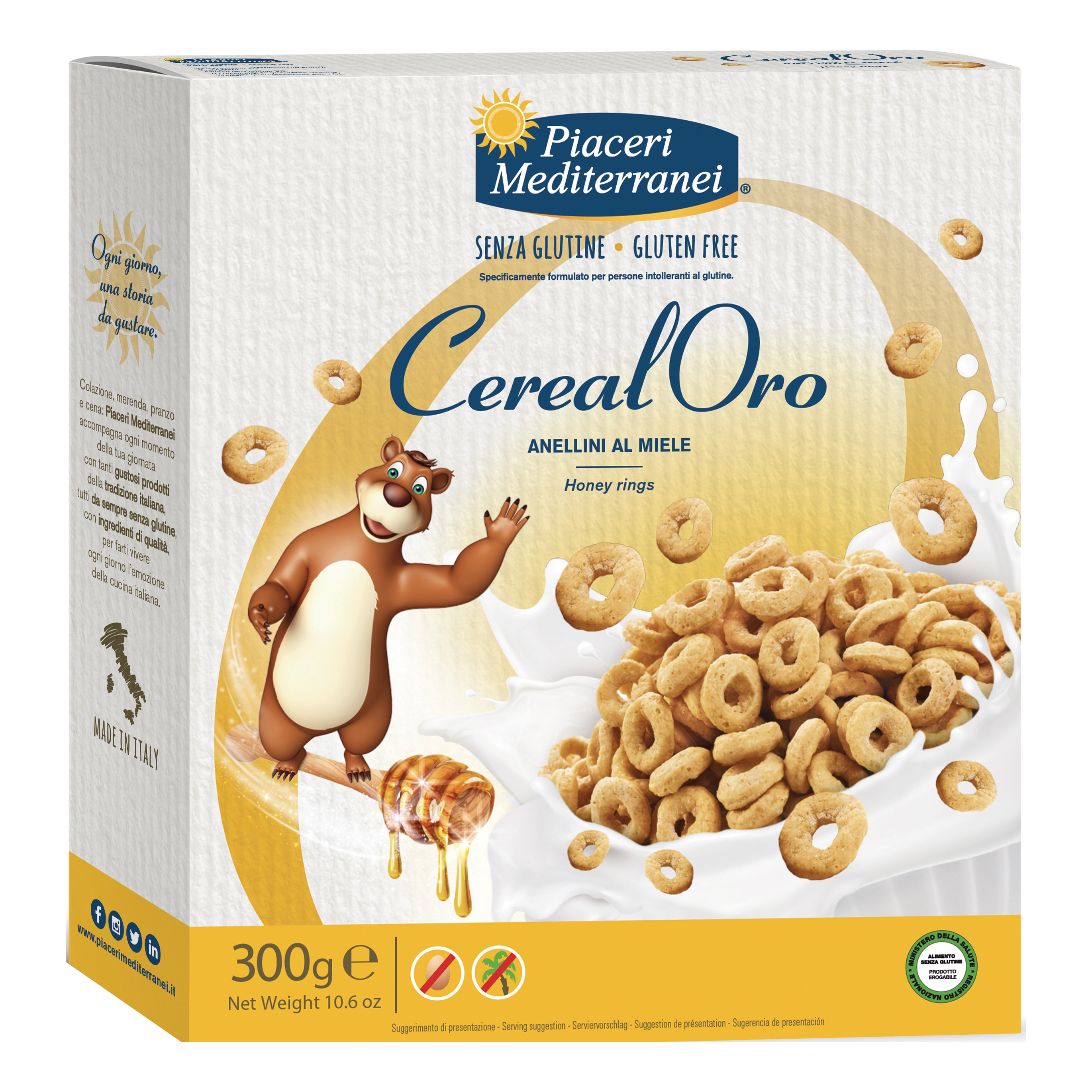 Piaceri mediterranei cerealoro anellini miele 300 g