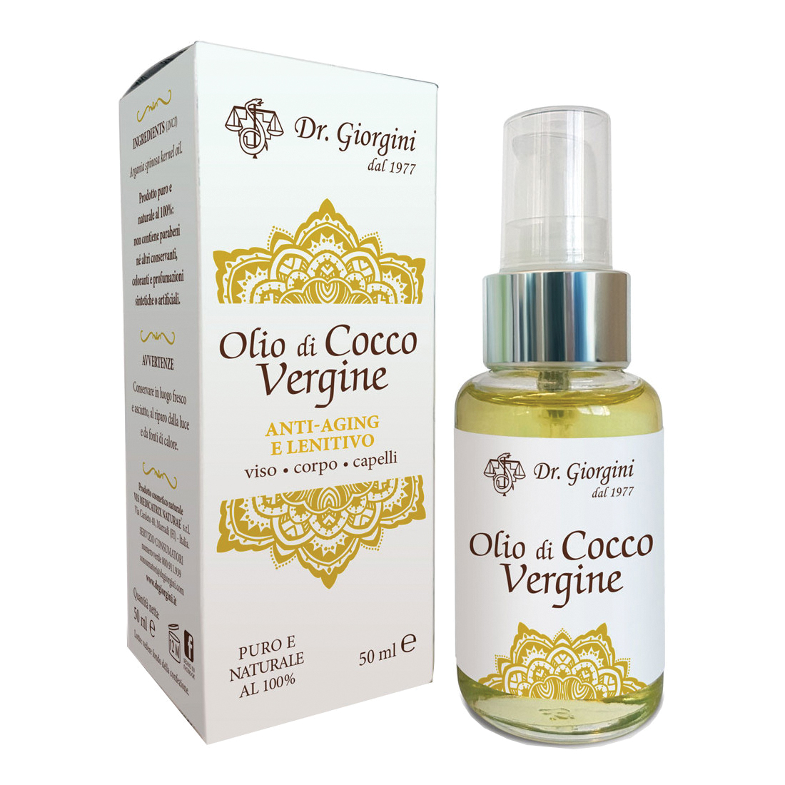Olio di cocco vergine 50 ml