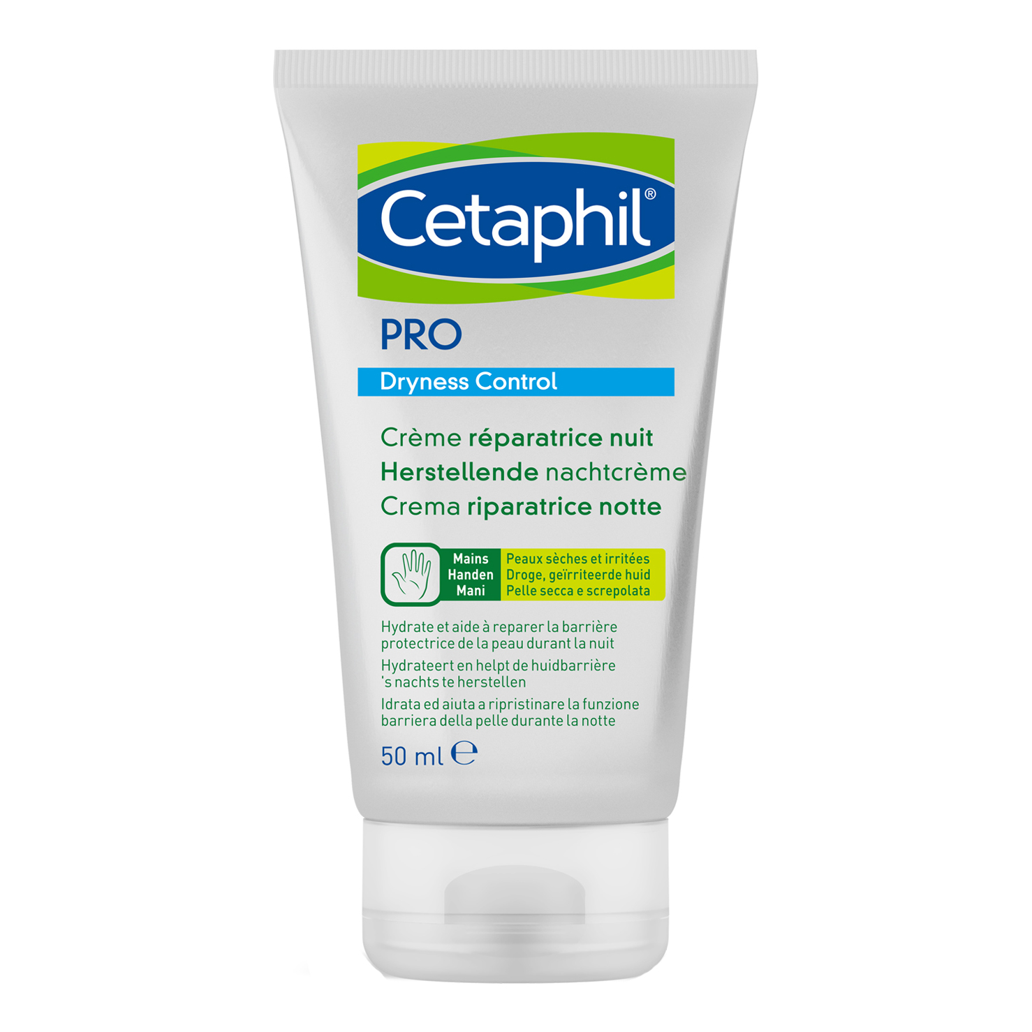 Cetaphil pro dryness control crema mani riparatrice notte 50 ml