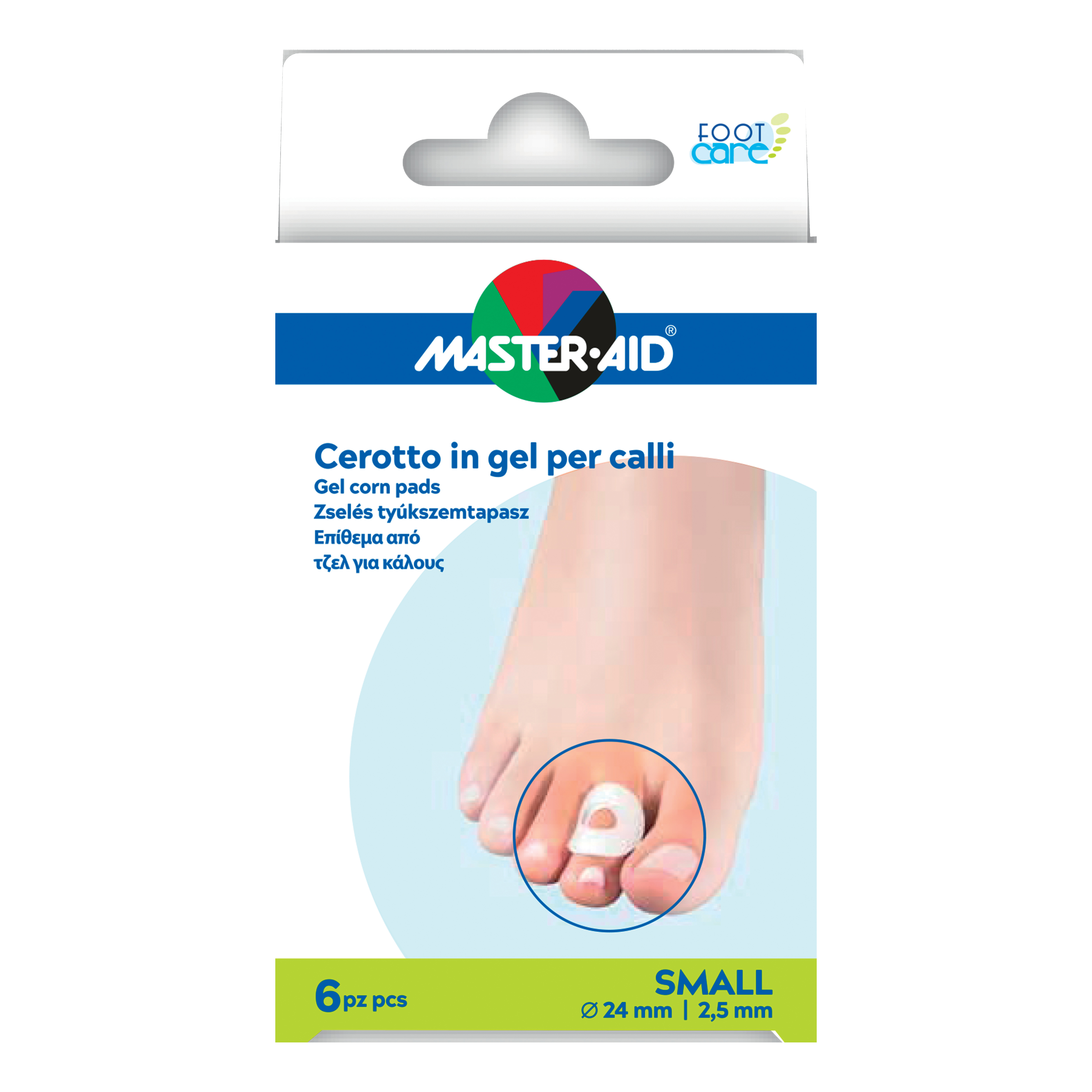 Master-aid foot care cerotto gel calli taglia s 6 pezzi