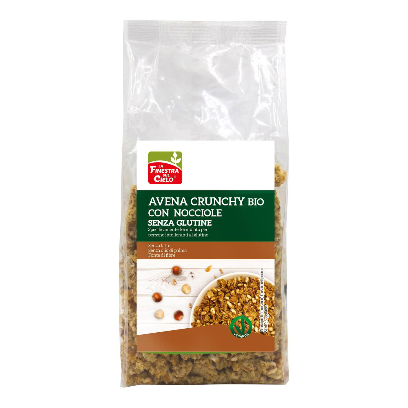 Crunchy senza glutine avena e nocciola 250 g