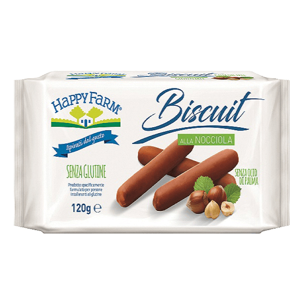 Happy farm biscuit nocciola 120 g