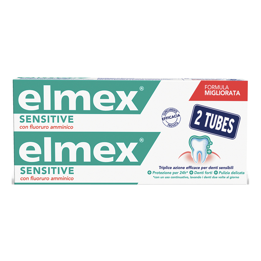 Elmex sensitive dentifricio bitubo 2x75 ml