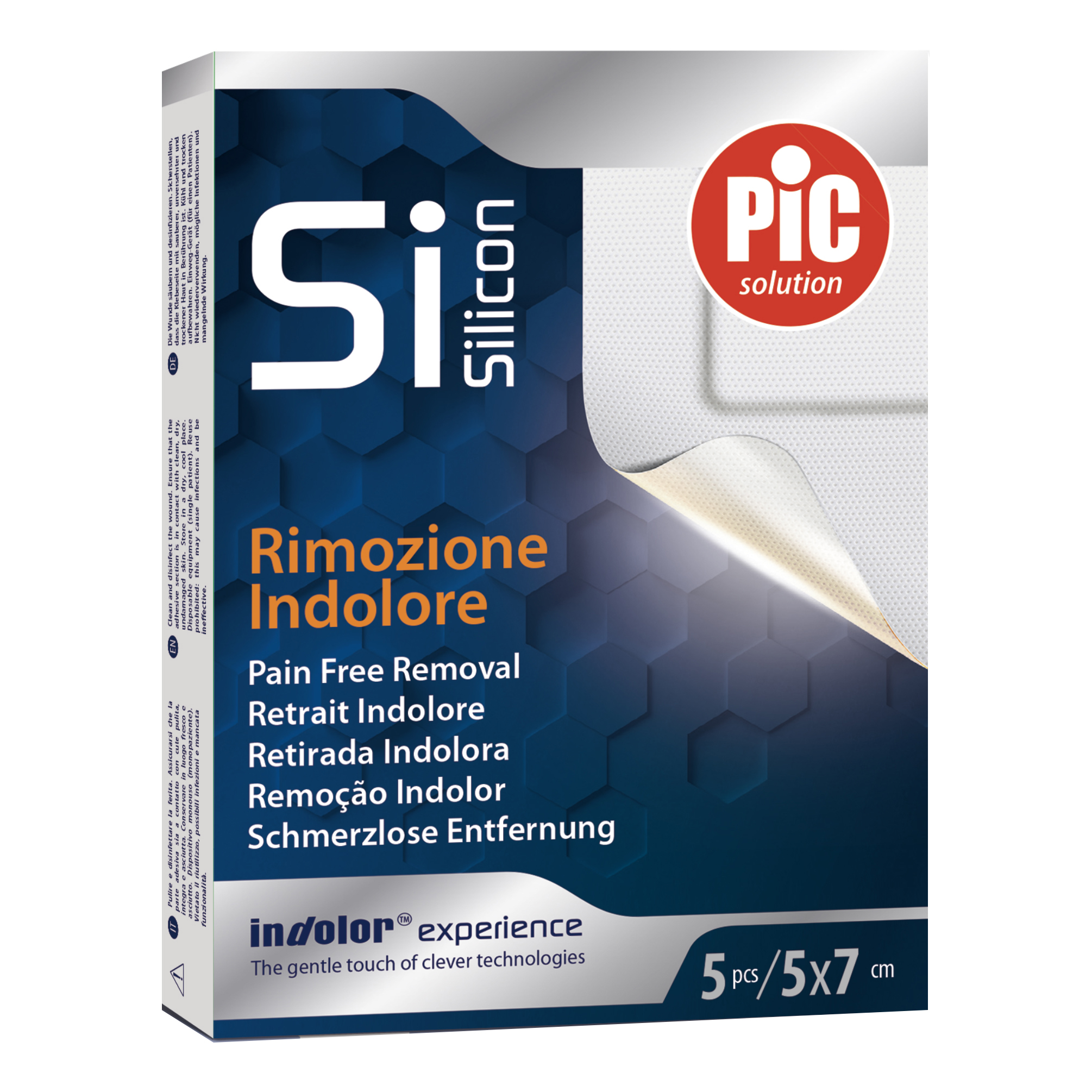 Cerotto pic postop silicone 5x7 5 pezzi