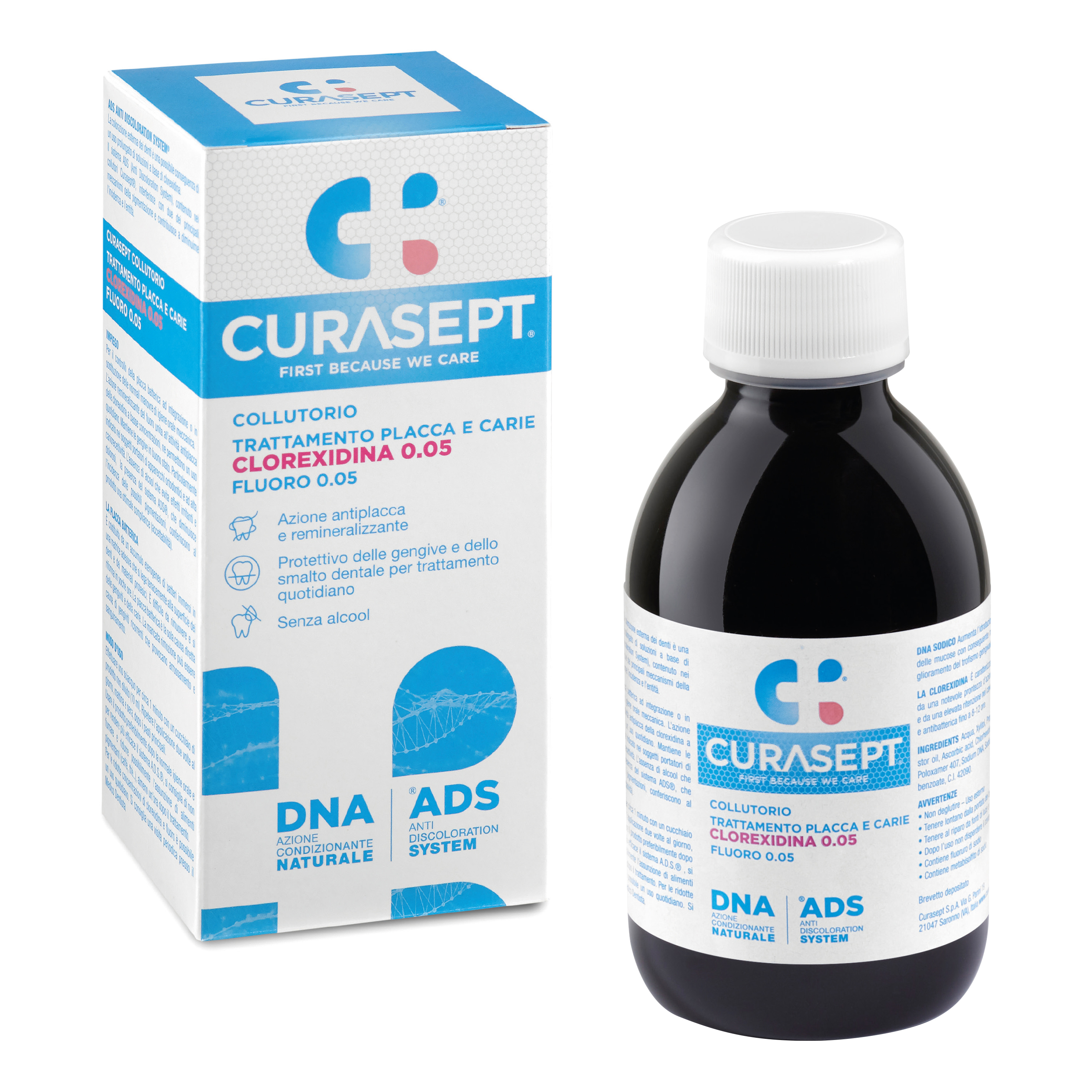 Curasept collutorio 0,05 ads + dna 200 ml