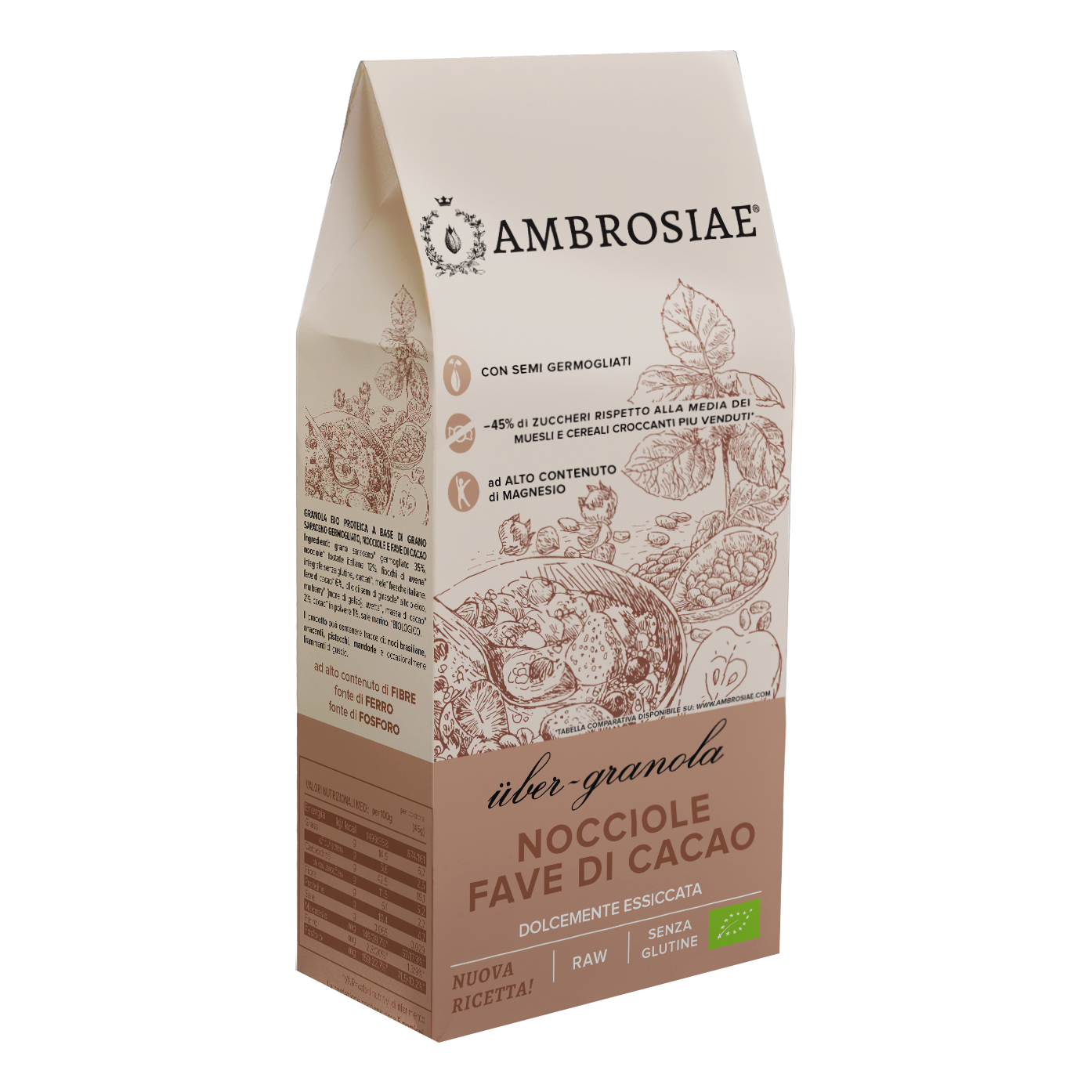 Ubergranola nocciole/fave di cacao 250 g