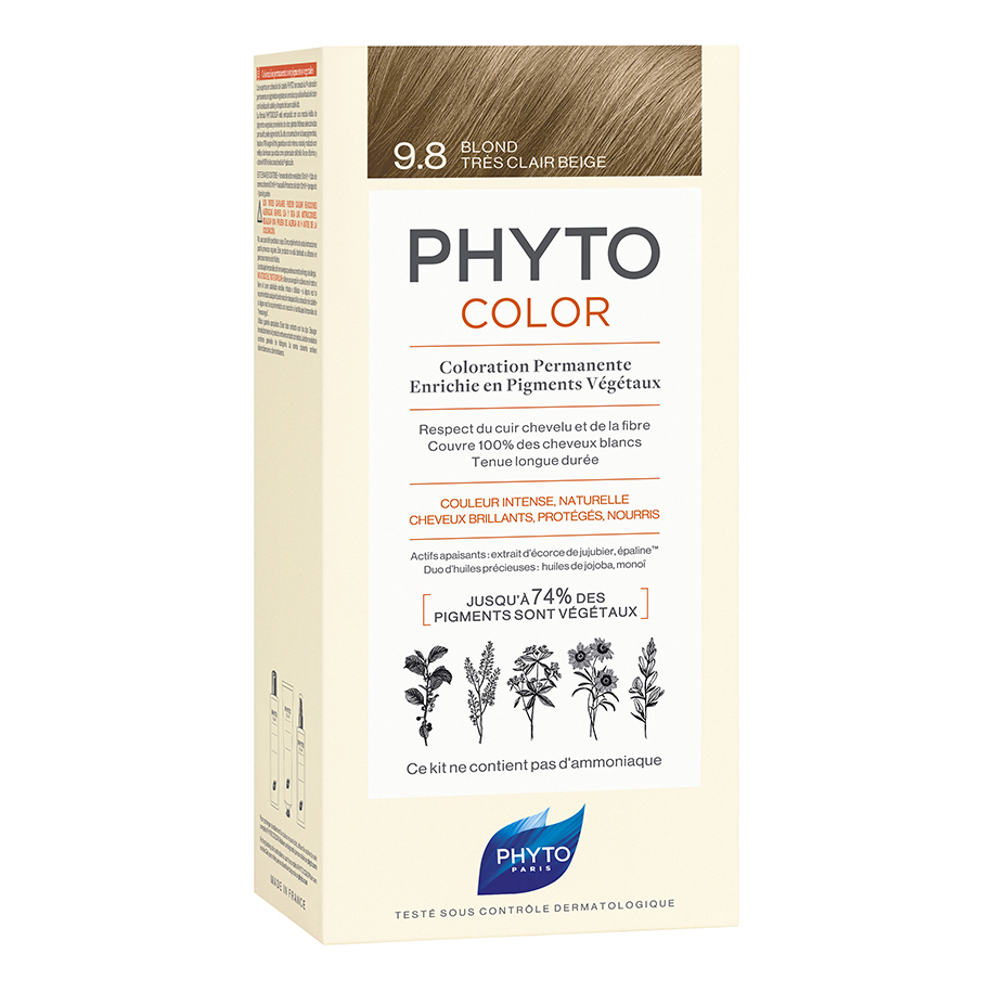Phytocolor 9,8 biondo chiarissimo cenere latte 50 ml + crema 50 ml + maschera 12 ml