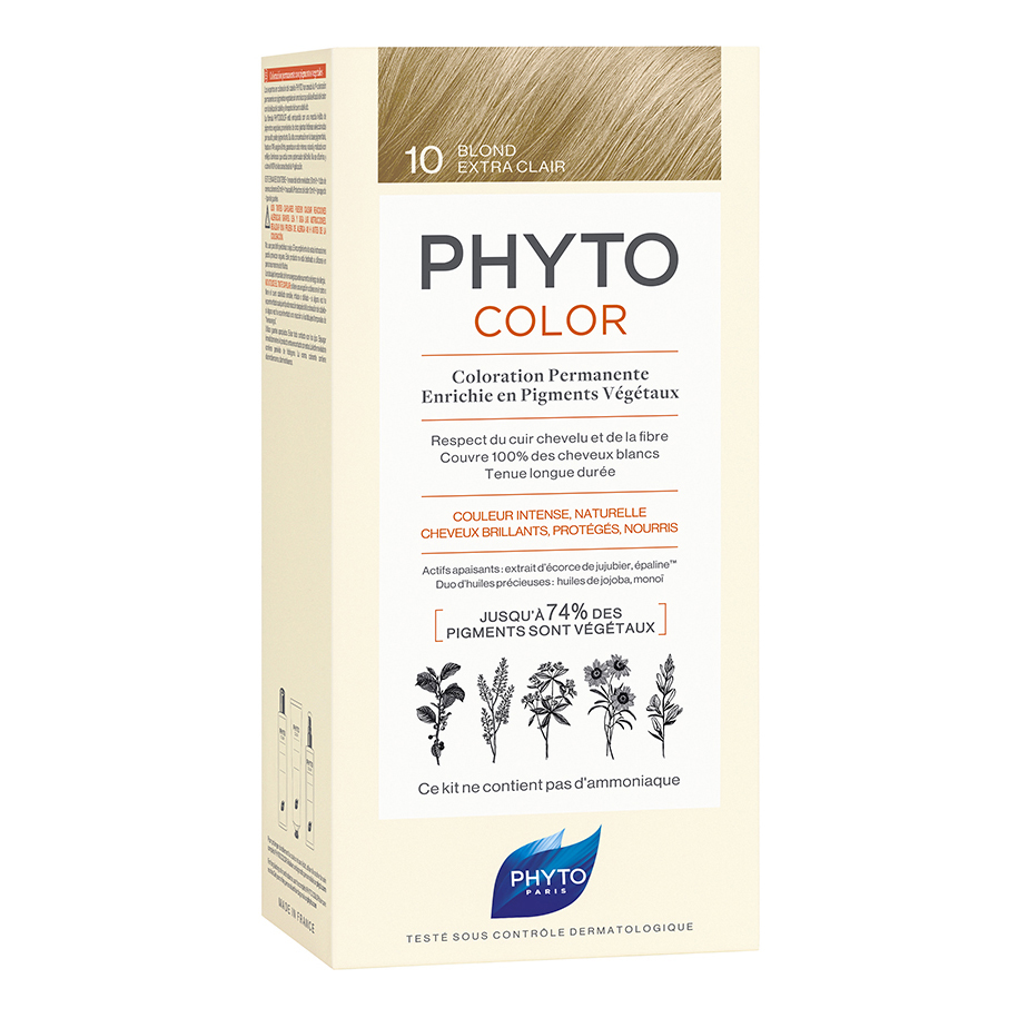 Phytocolor 10 biondo chiarissimo extra latte 50 ml + crema 50 ml + maschera 12 ml