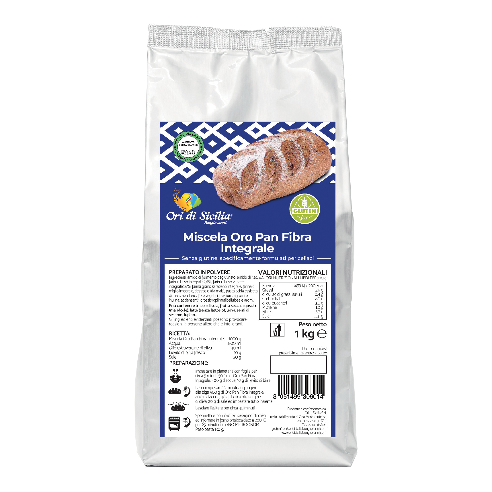 Ori di sicilia mix oro pan fibra integrale 1 kg