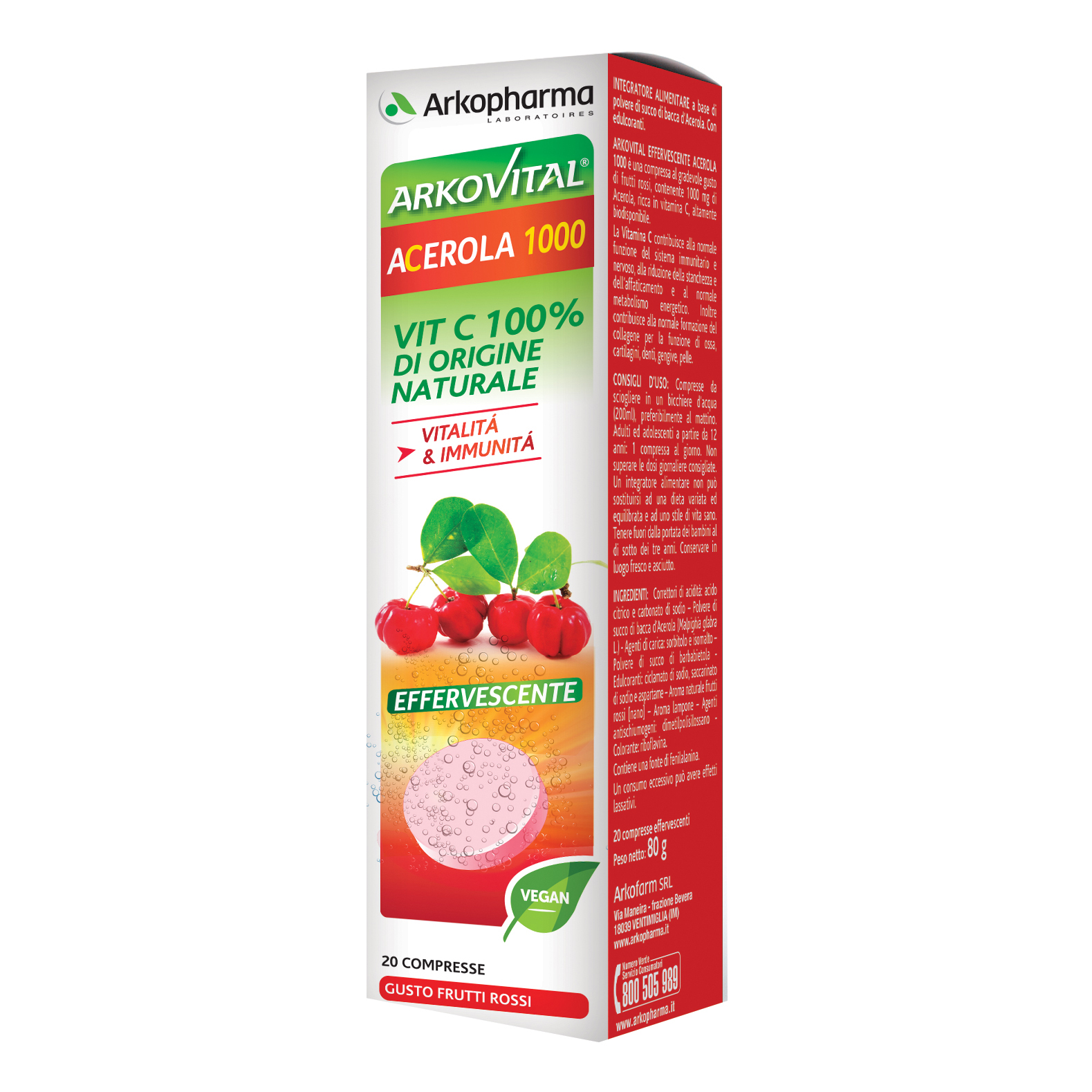 Arkovital acerola effervescente 20 compresse