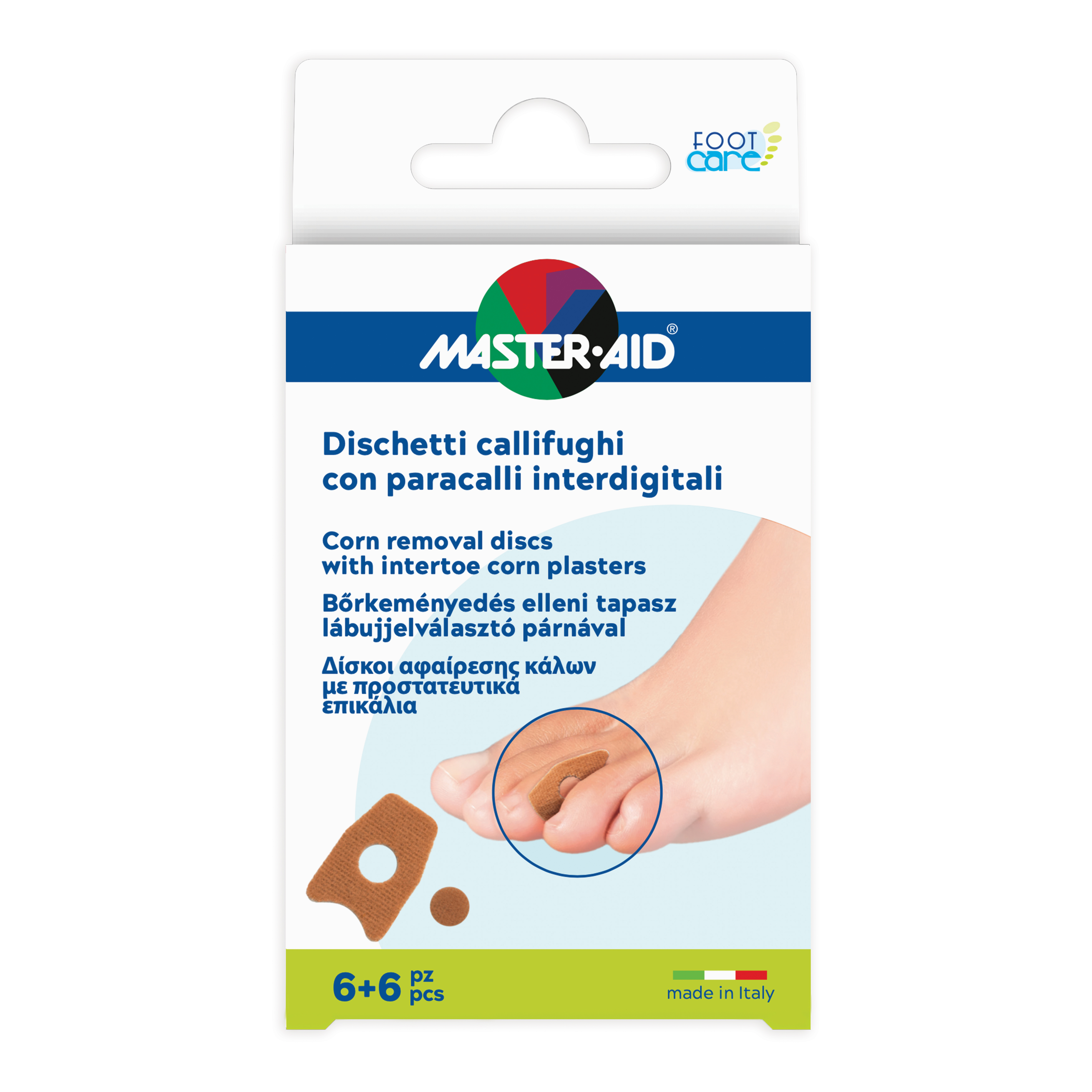 Footcare dischetto callifugo 6 pezzi + paracalli 6 pezzi
