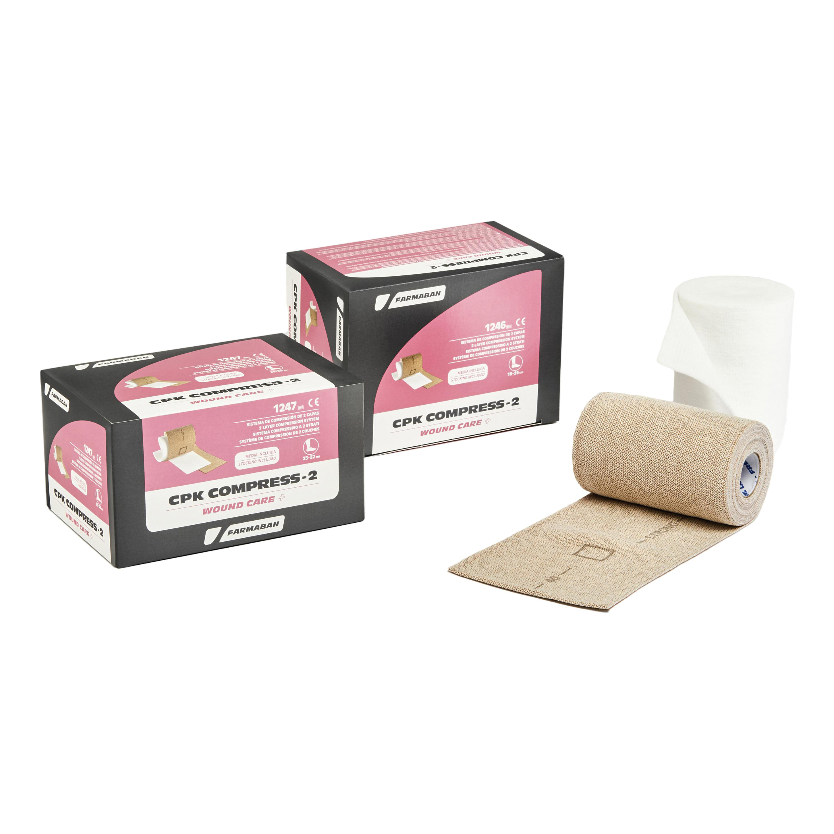 Sistema di compressione a 2 strati farmaban cpk compress 2 25-32cm big