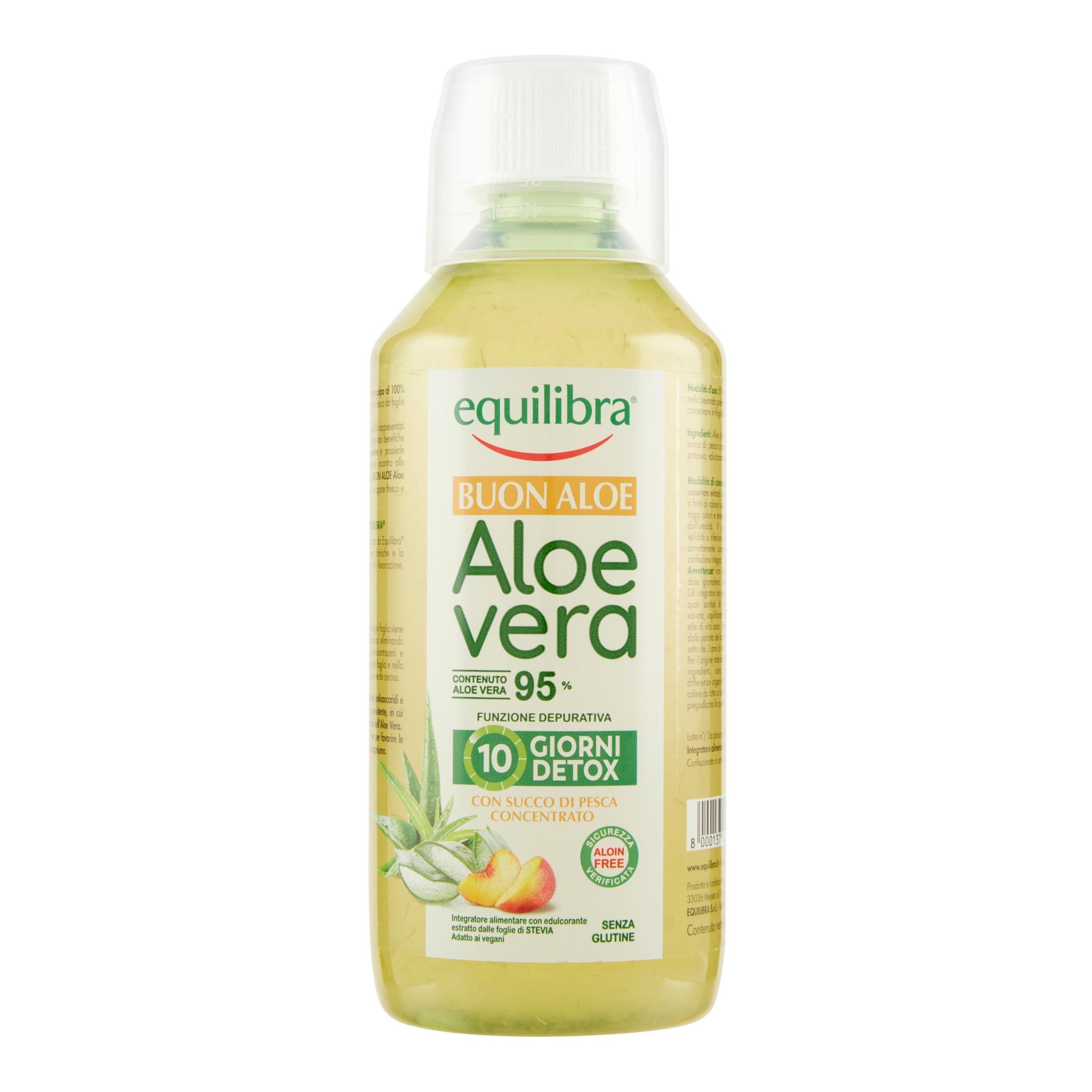 Buon aloe vera 95% con succo di pesca concentrato 500 ml