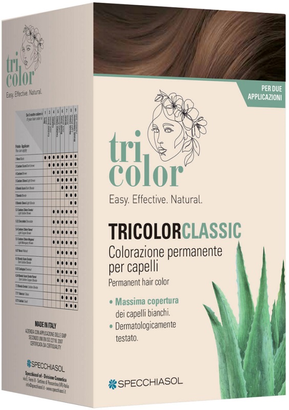Tricolor classic 6,32 castagna 2 tubi 50 ml + 2 shaker 50 ml + 4 bustine 8 ml