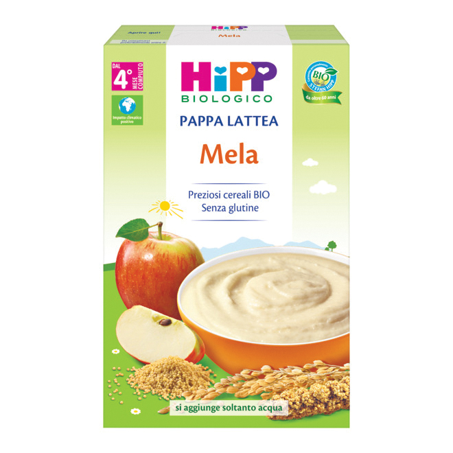 Hipp bio pappa lattea mela250g