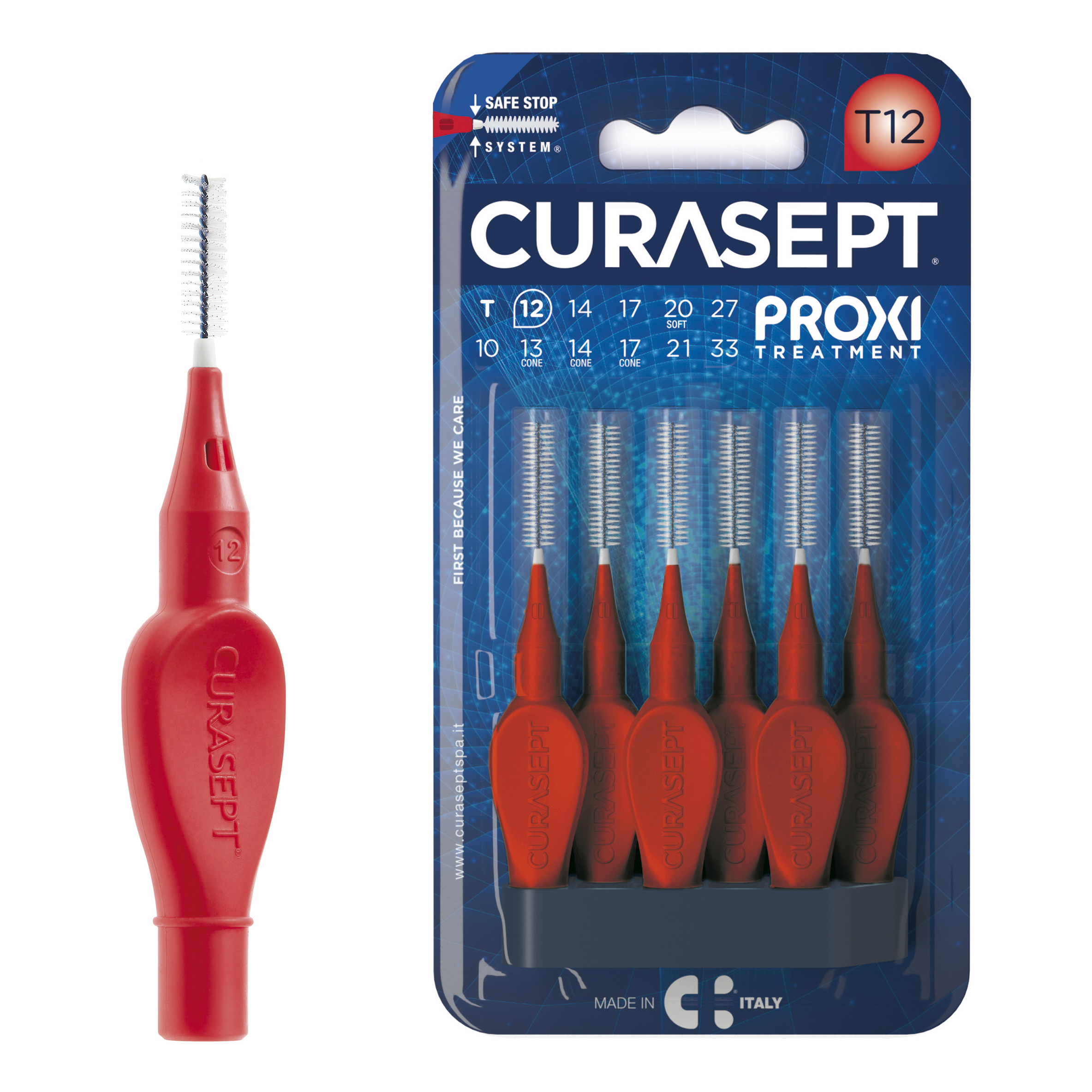 Curasept proxi t12 rosso/red 6 pezzi